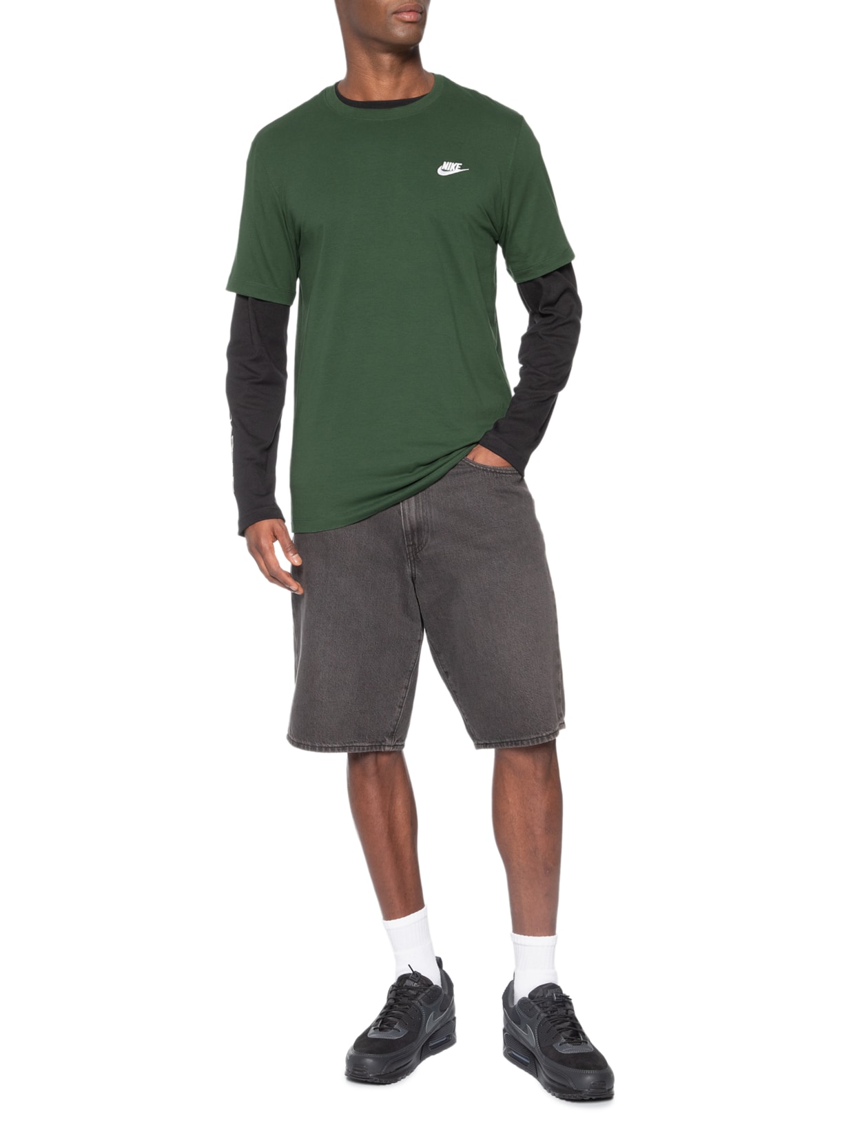 Camiseta Masculina Sportswear Club Verde Nike