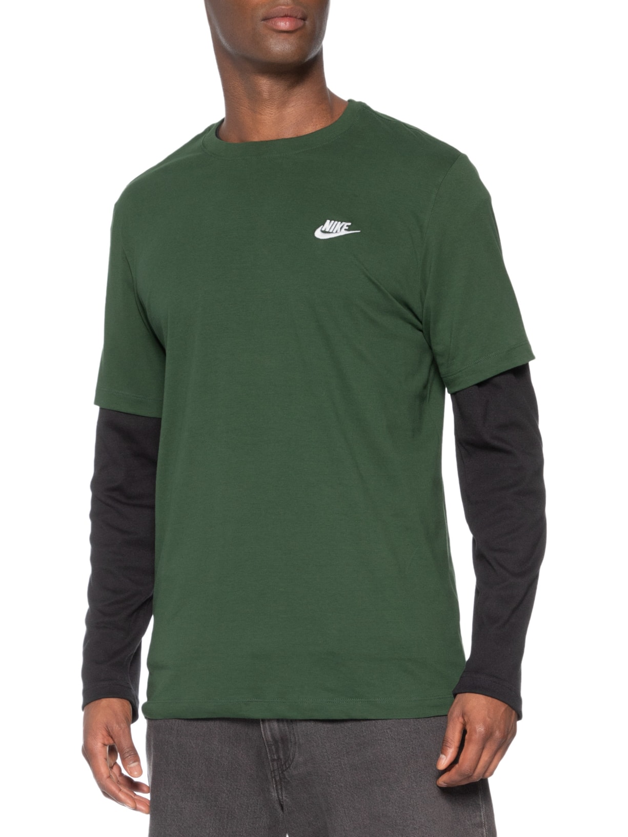 Camiseta Masculina Sportswear Club Verde Nike