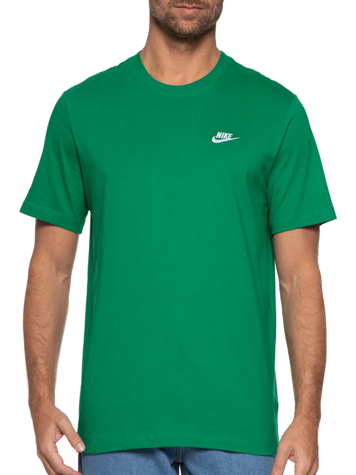 Camiseta Masculina Sportwear Club Manga Curta Verde Nike