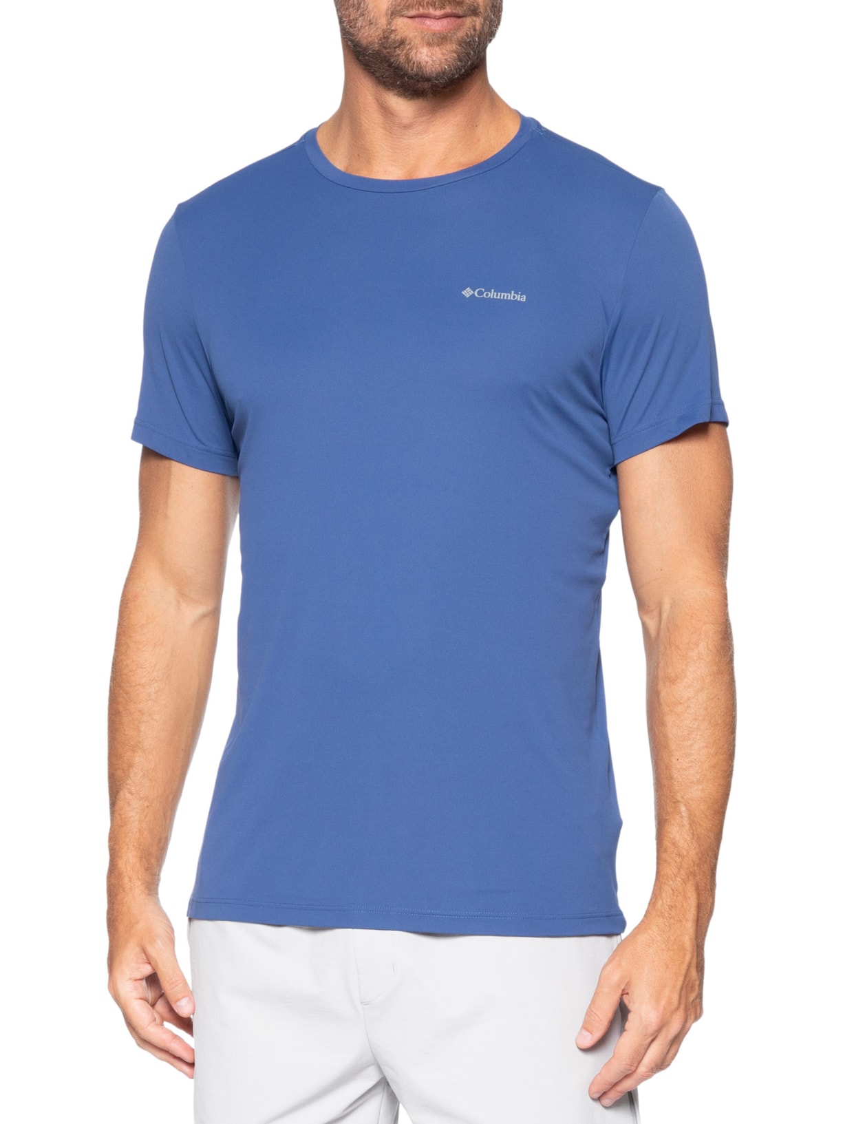 Camiseta Masculina Sportwear Neblina Omni-wick Azul Columbia