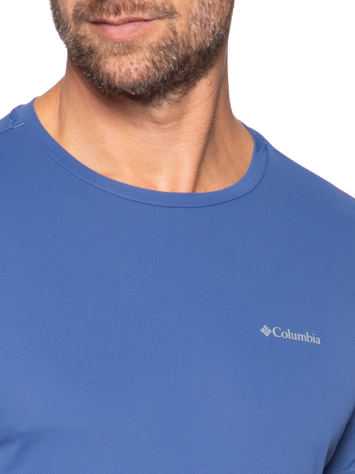 Camiseta Masculina Sportwear Neblina Omni-wick Azul Columbia