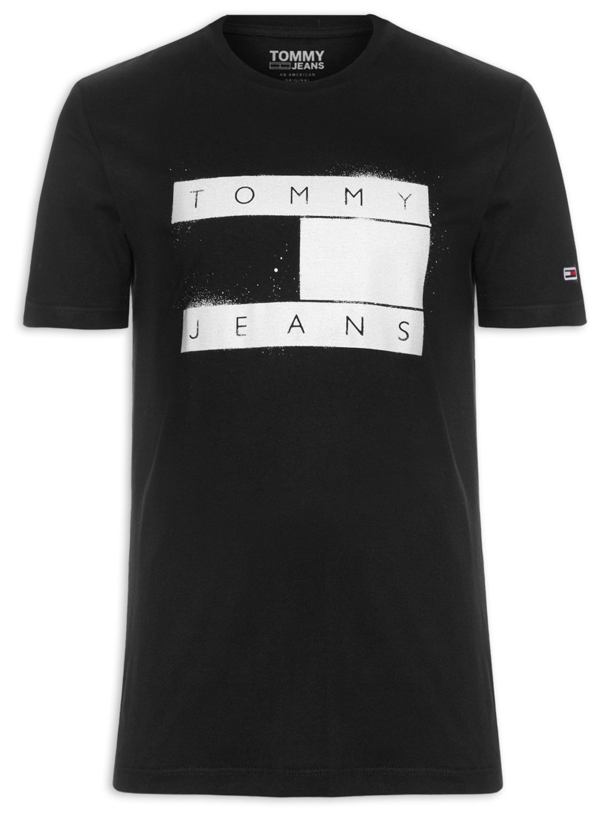 Camiseta Masculina Spray Flag Tee - Preto