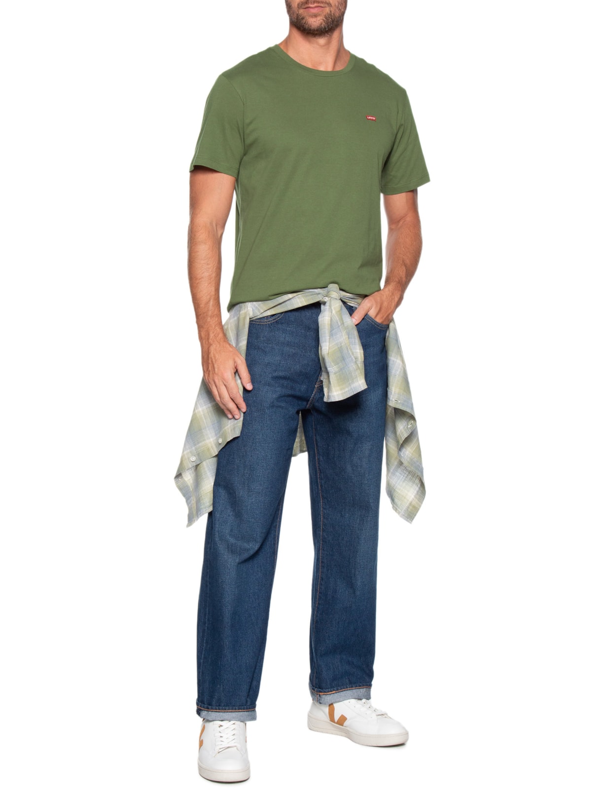 Camiseta Masculina SS Classic Fit Hm com Logo Verde Levi's