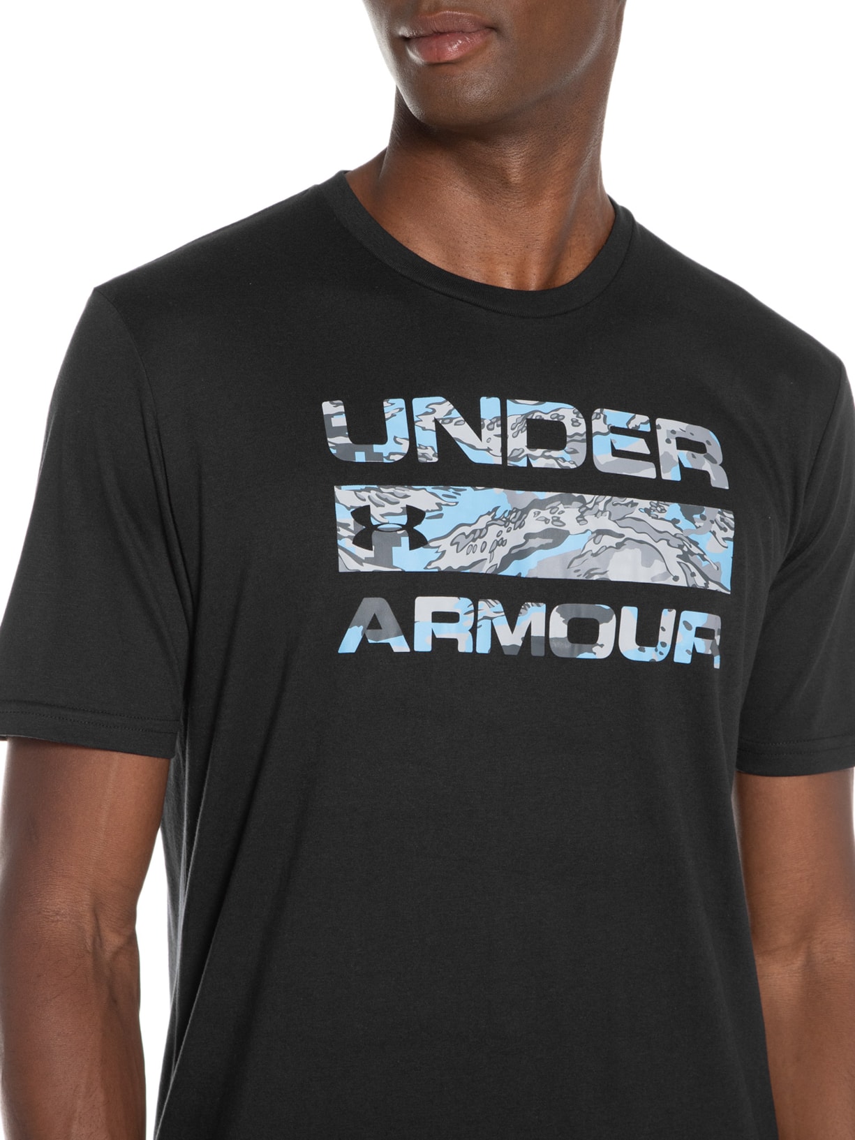 Camiseta Masculina Stacked Logo Preto Under Armour
