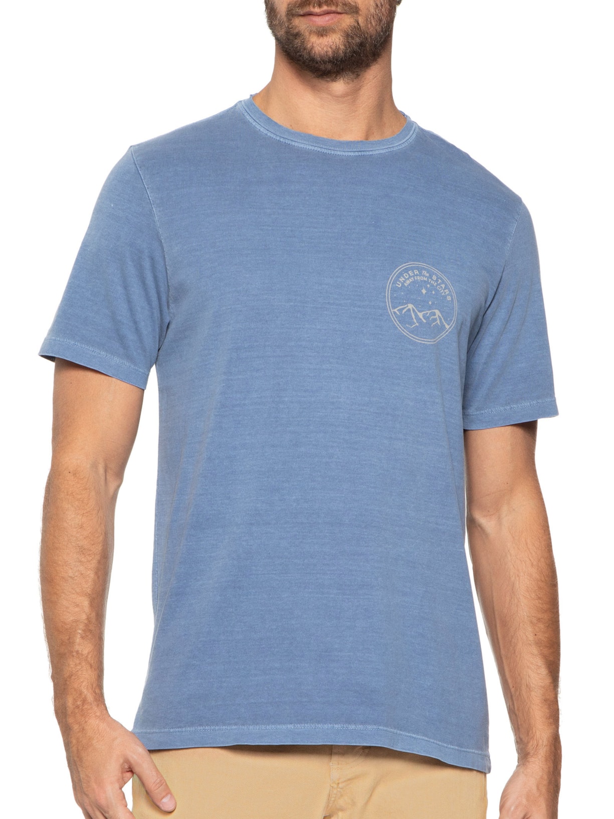 Camiseta Masculina Stars Azul Zapalla