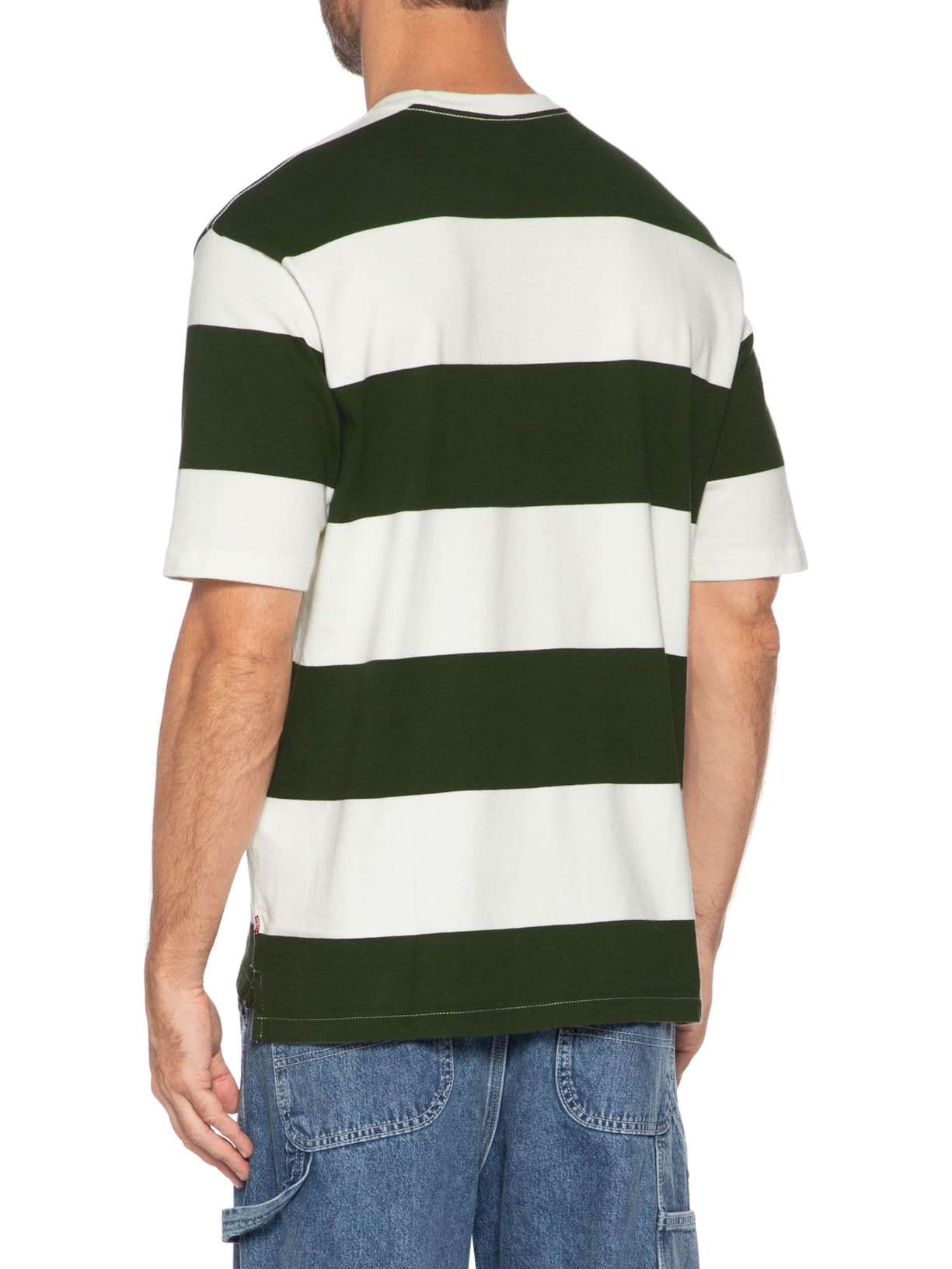 Camiseta Masculina Stepped Hem Half-Sleeve Verde Levi's