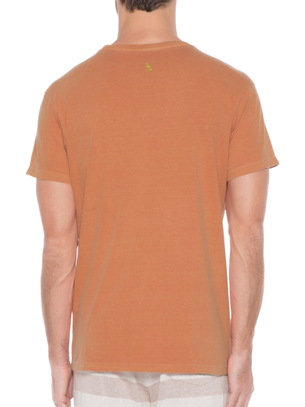 Camiseta Masculina Stonada Estampada Limão Raul Gastão Laranja Barche