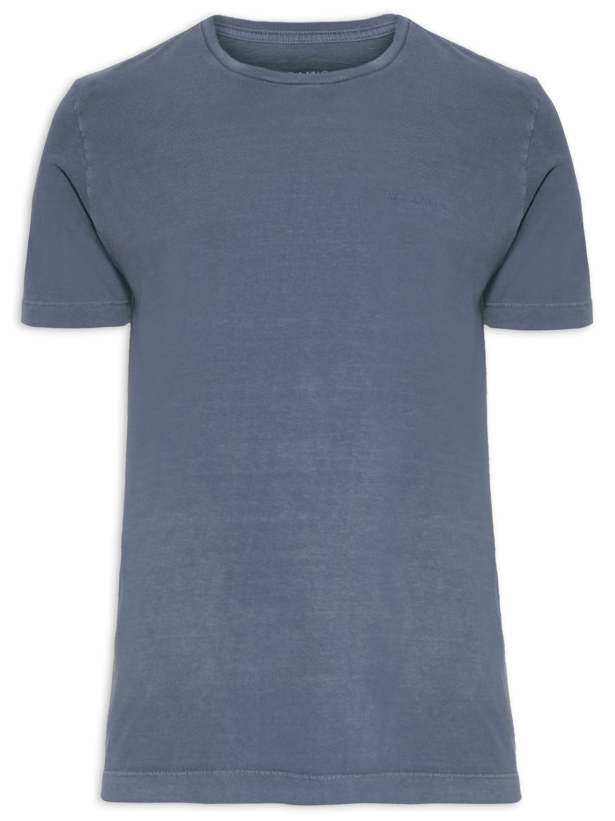 Camiseta Masculina Stonada Peito - Azul