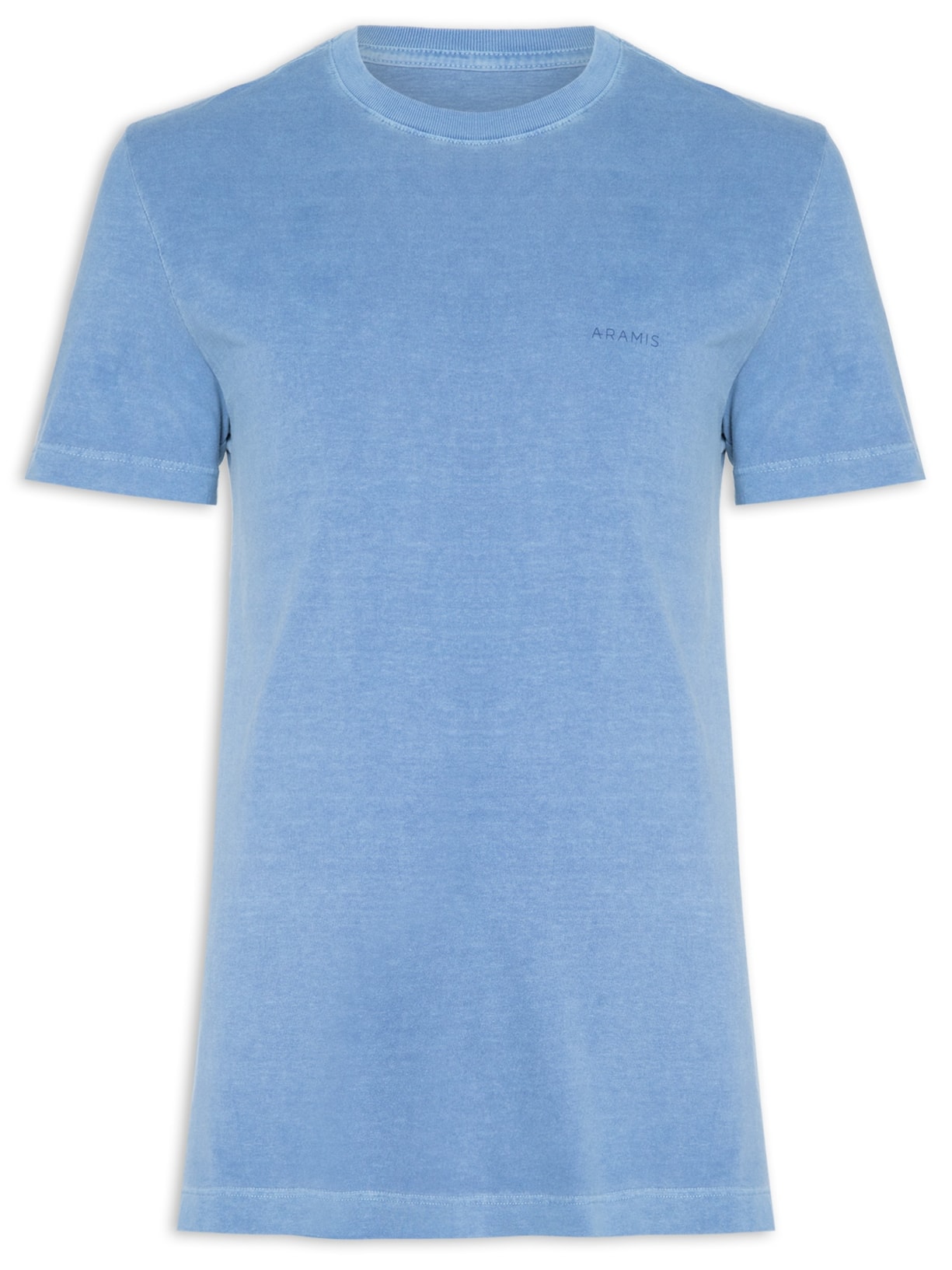 Camiseta Masculina Stonada Peito Azul Aramis