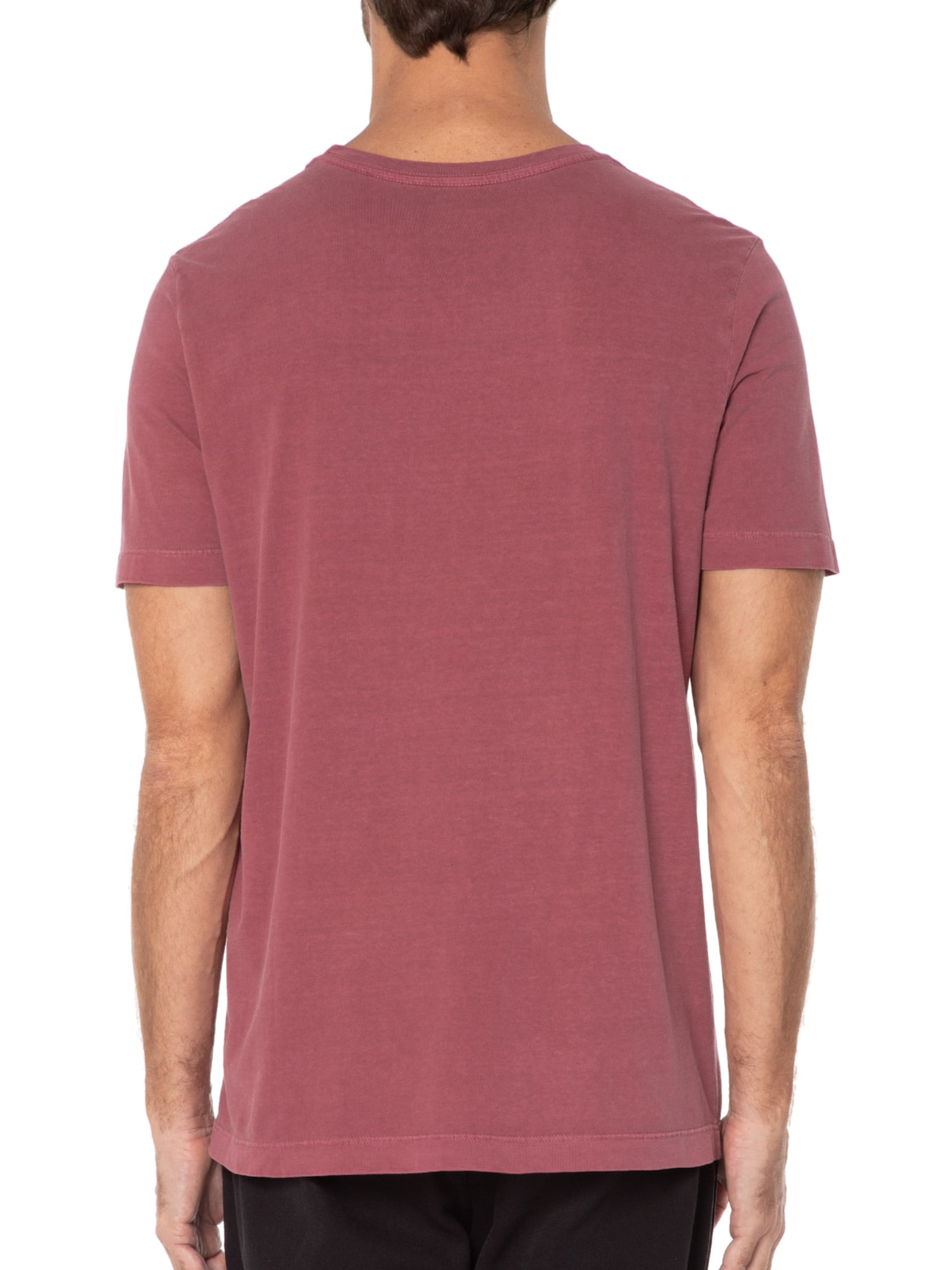 Camiseta Masculina Stonada Peito Vermelho Aramis