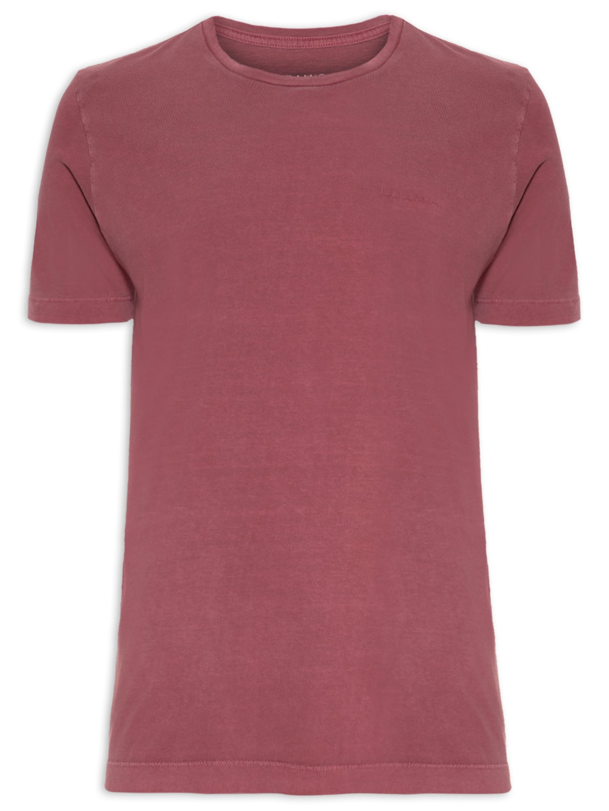 Camiseta Masculina Stonada Peito Vermelho Aramis