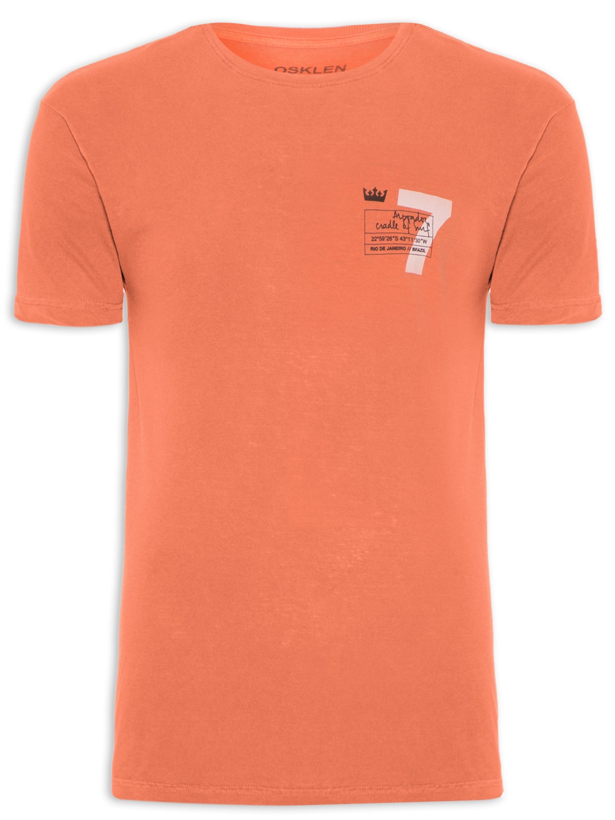 Camiseta Masculina Stone 7 Arpoador - Laranja