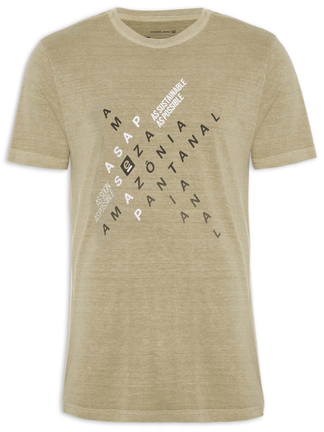 Camiseta Masculina Stone Amazonia Pantanal - Bege