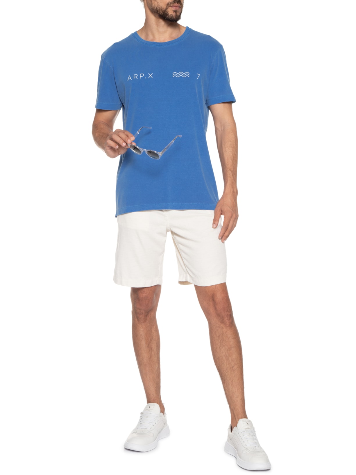 Camiseta Masculina Stone Arpx Azul Osklen