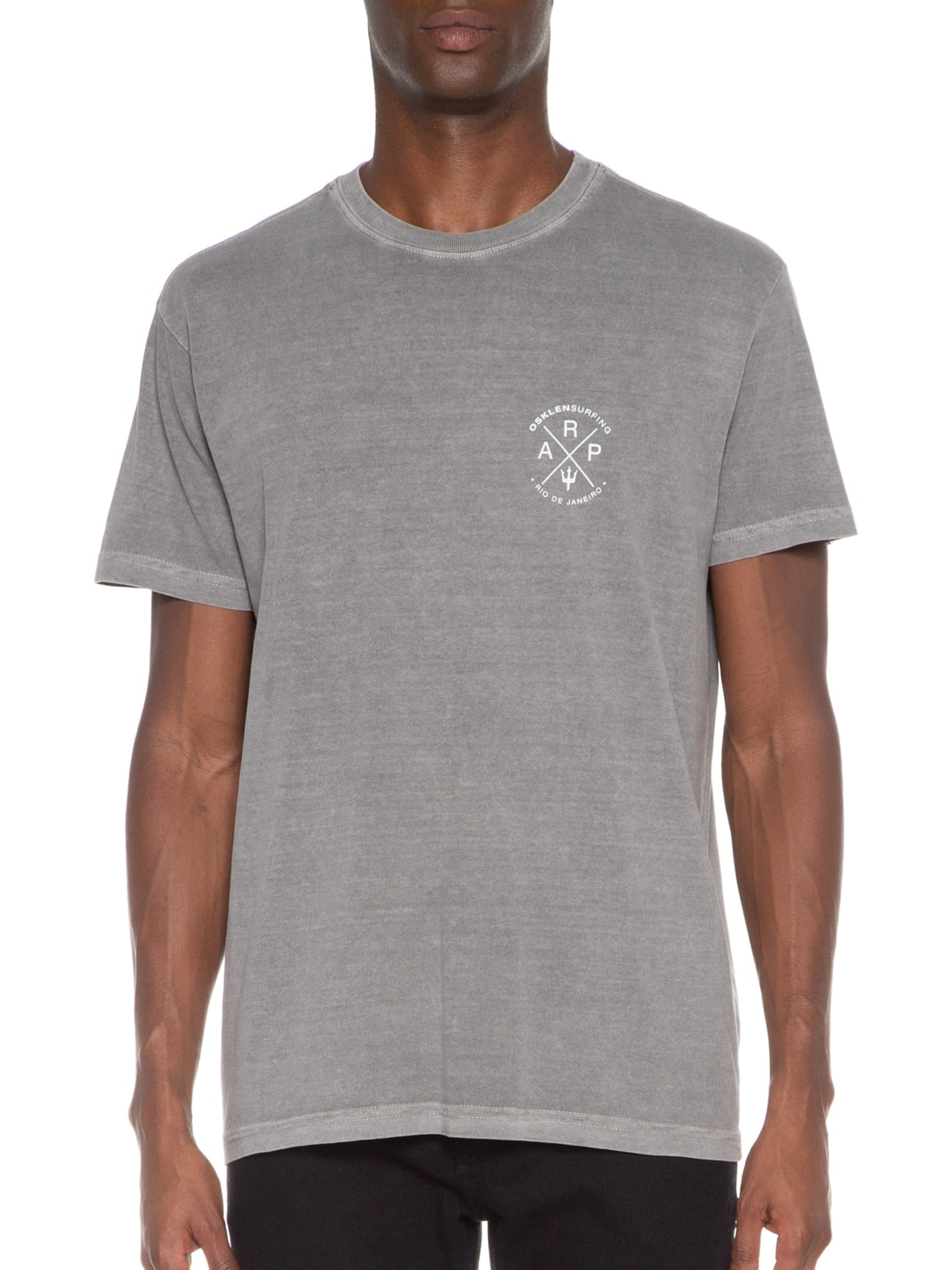 Camiseta Masculina Stone Arpx Patch Cinza Osklen