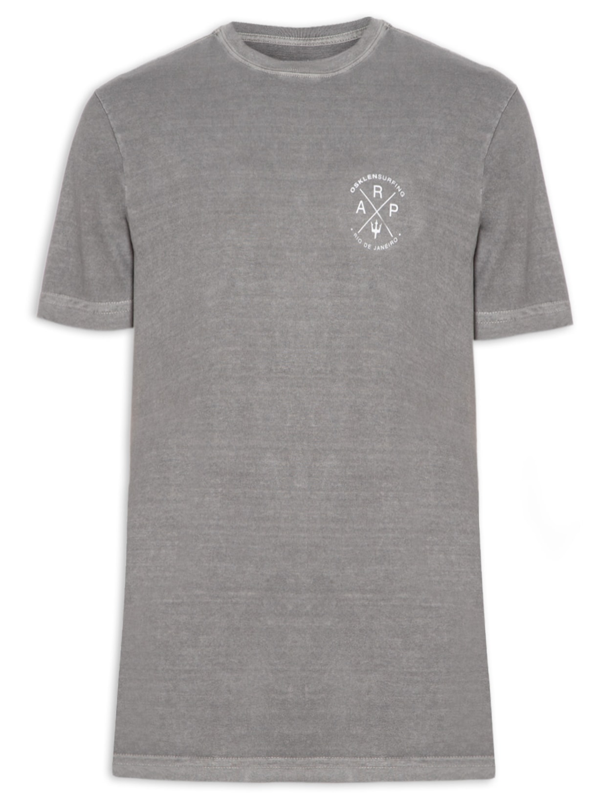 Camiseta Masculina Stone Arpx Patch Cinza Osklen