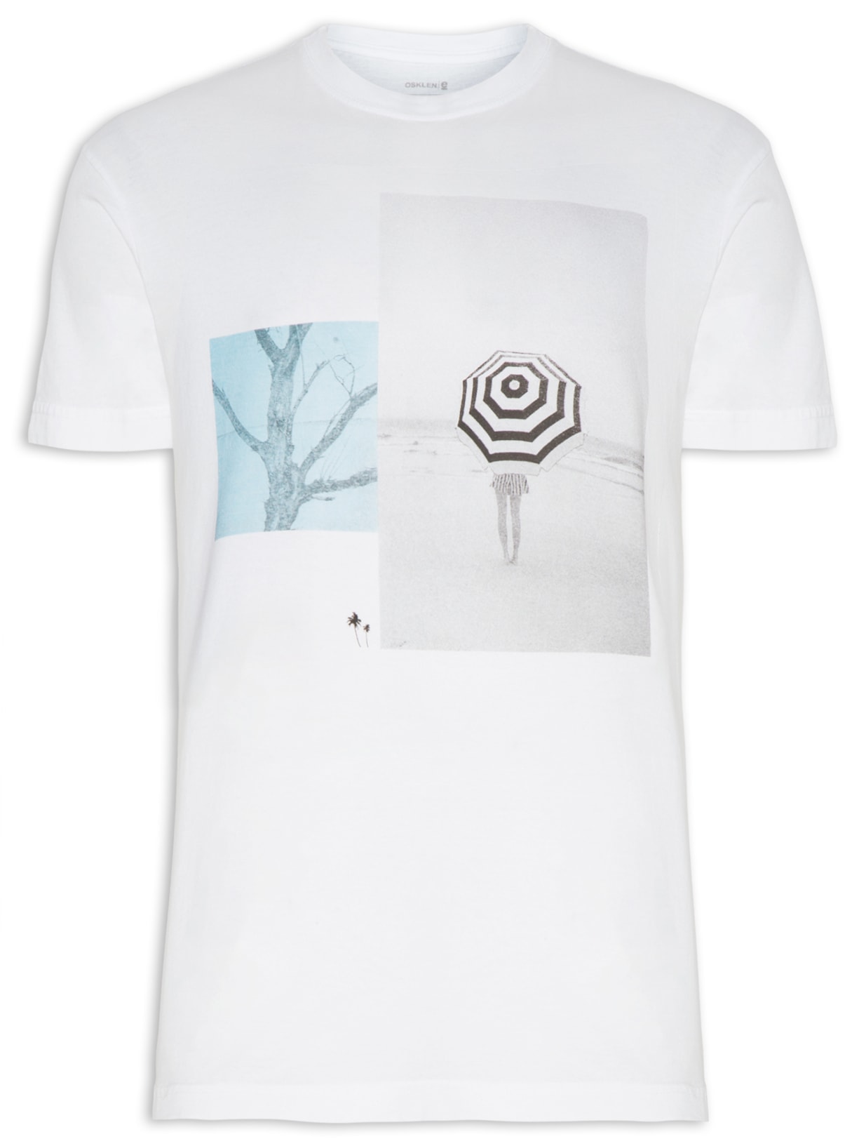 Camiseta Masculina Stone Beach Stripes - Branco