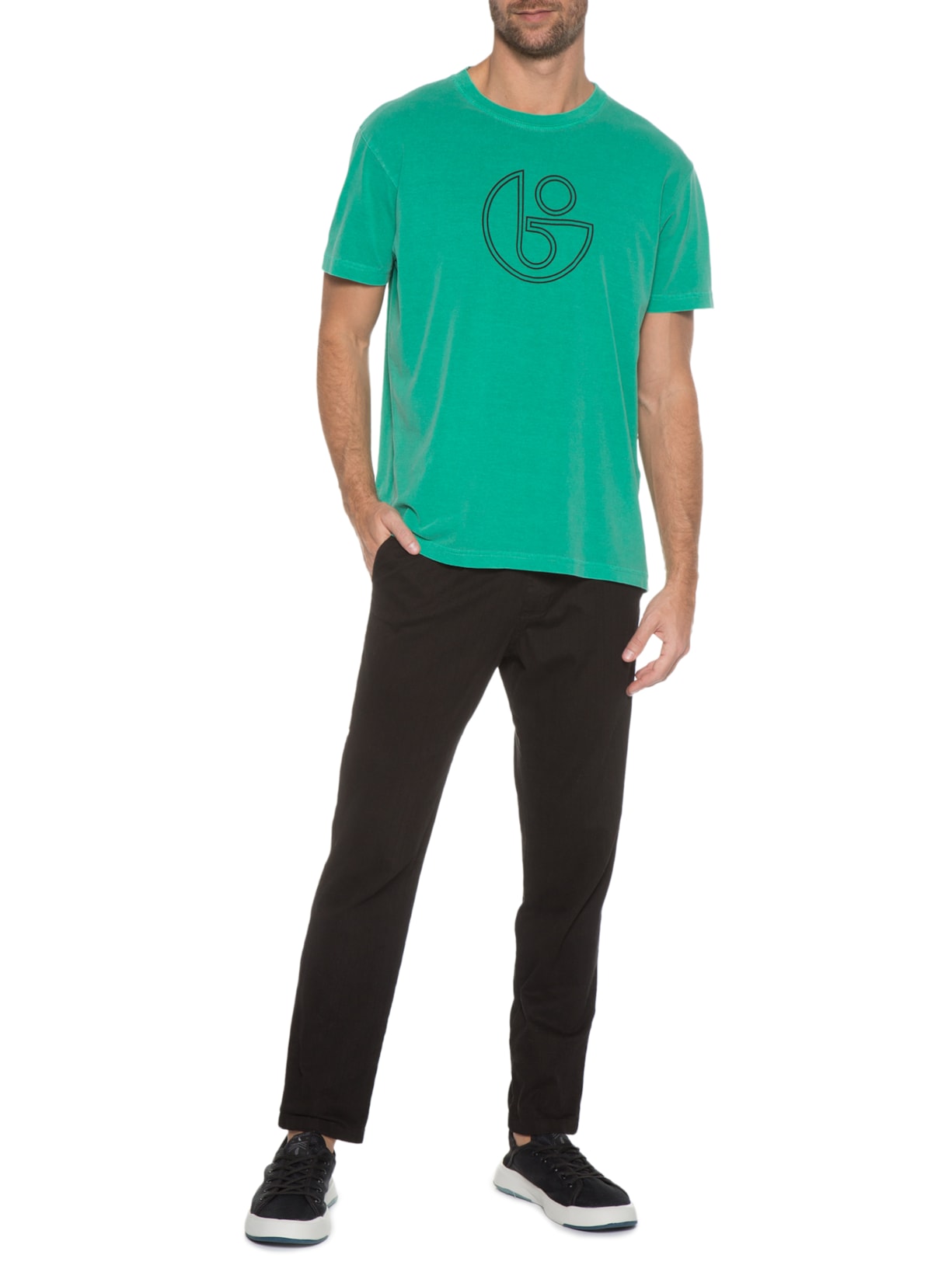 Camiseta Masculina Stone Bienal Verde Osklen