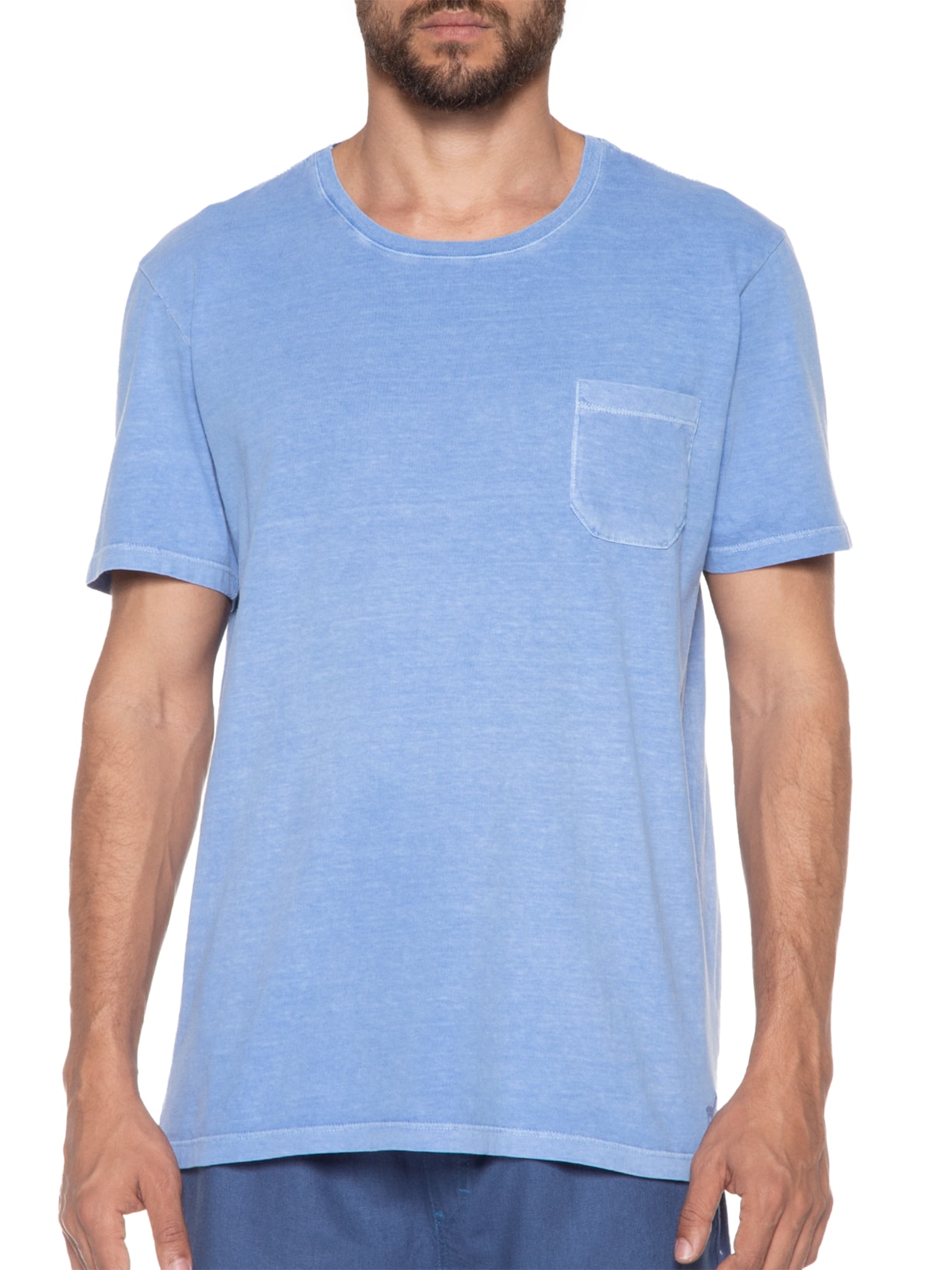 Camiseta Masculina Stone Bolso Azul Zapalla