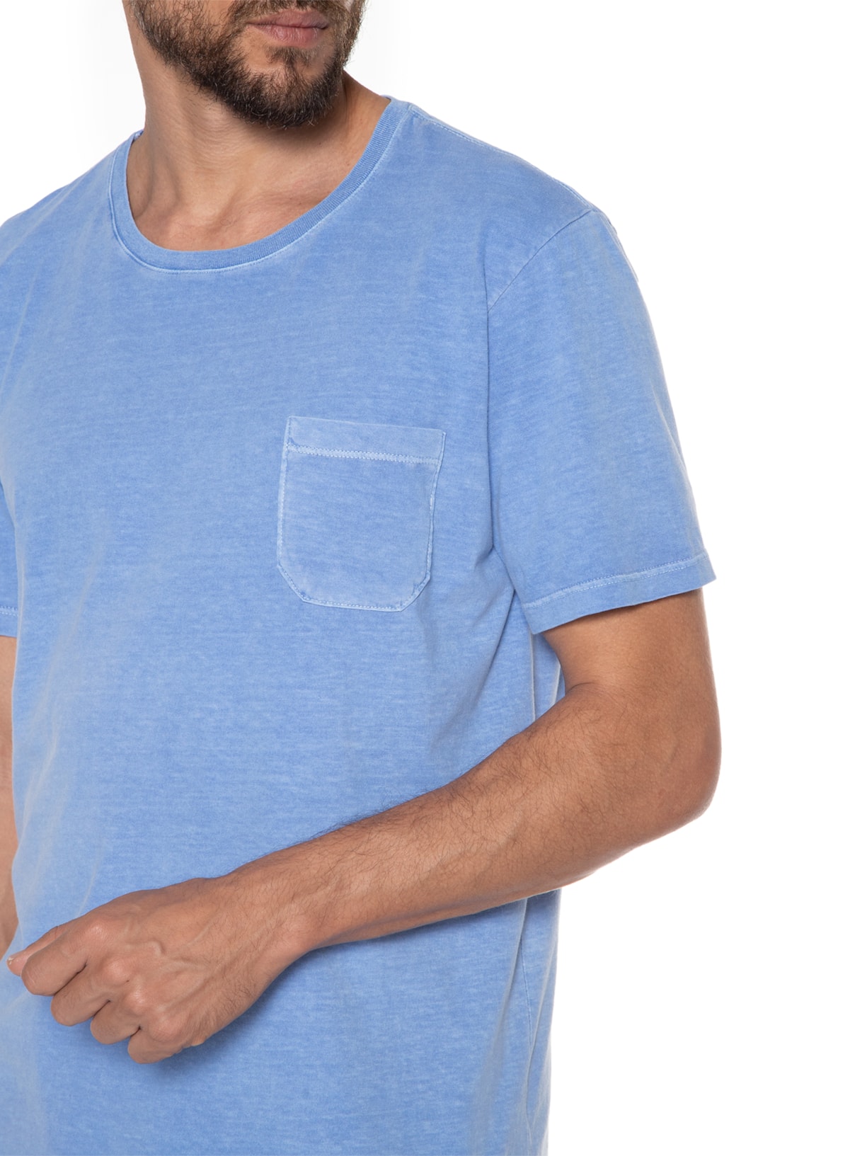 Camiseta Masculina Stone Bolso Azul Zapalla