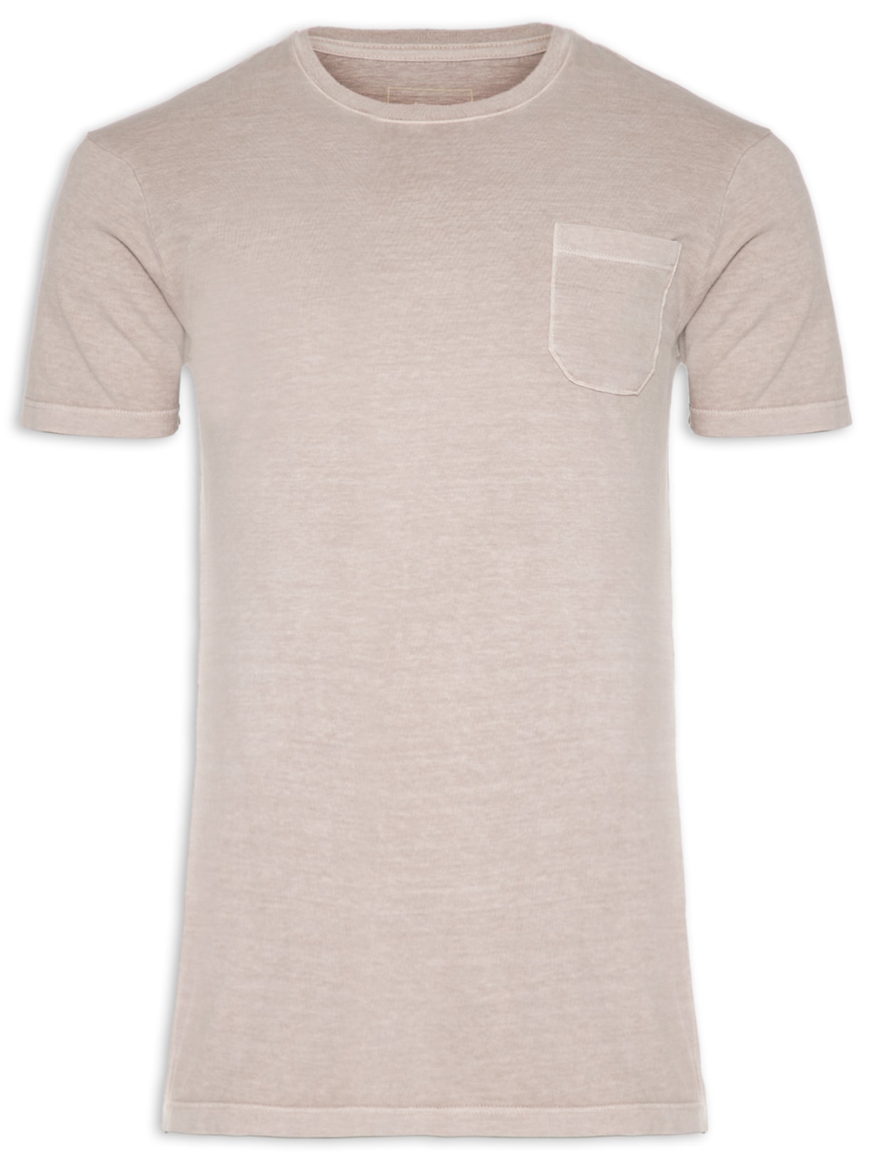 Camiseta Masculina Stone Bolso - Bege