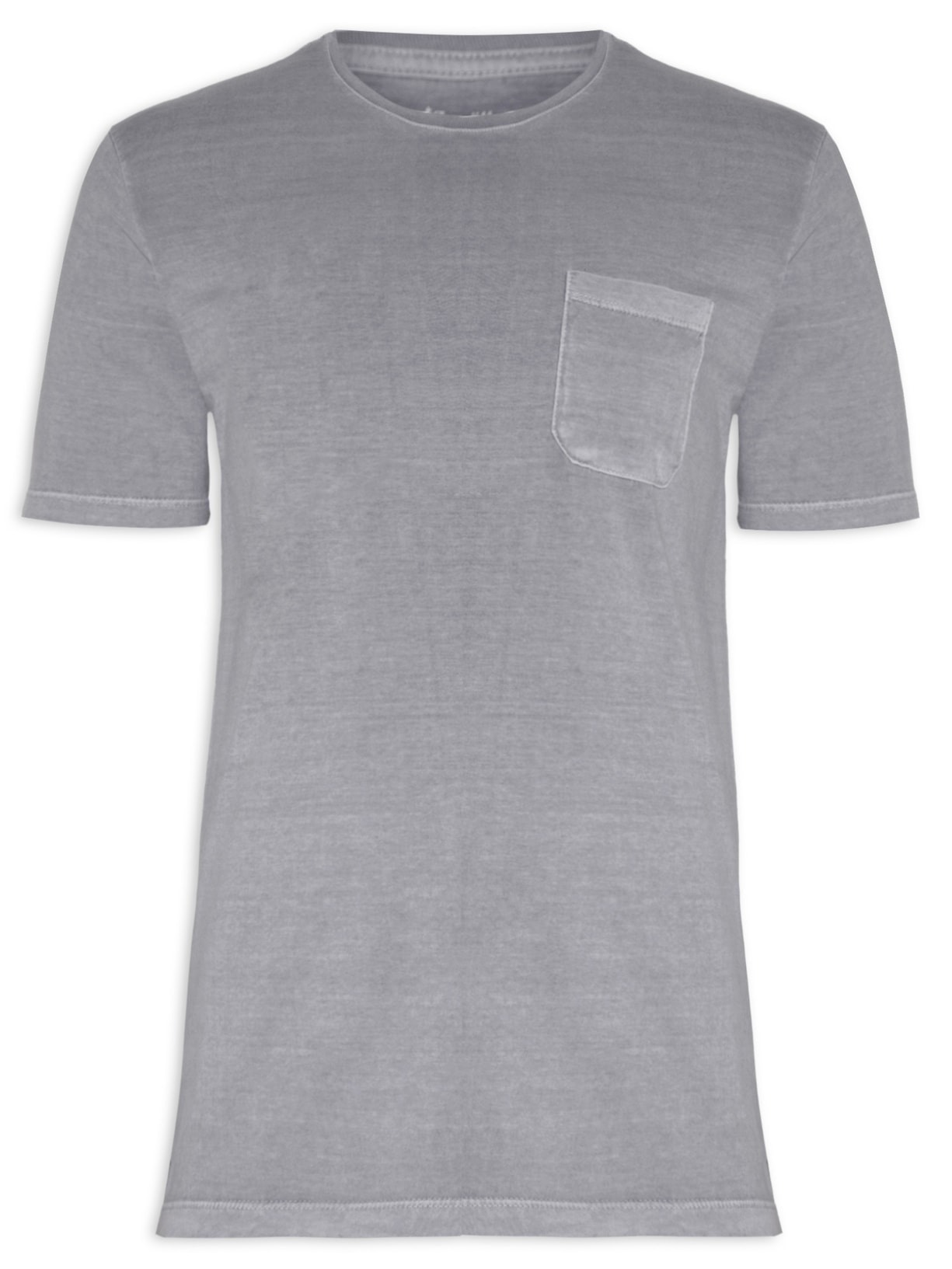 Camiseta Masculina Stone Bolso - Cinza