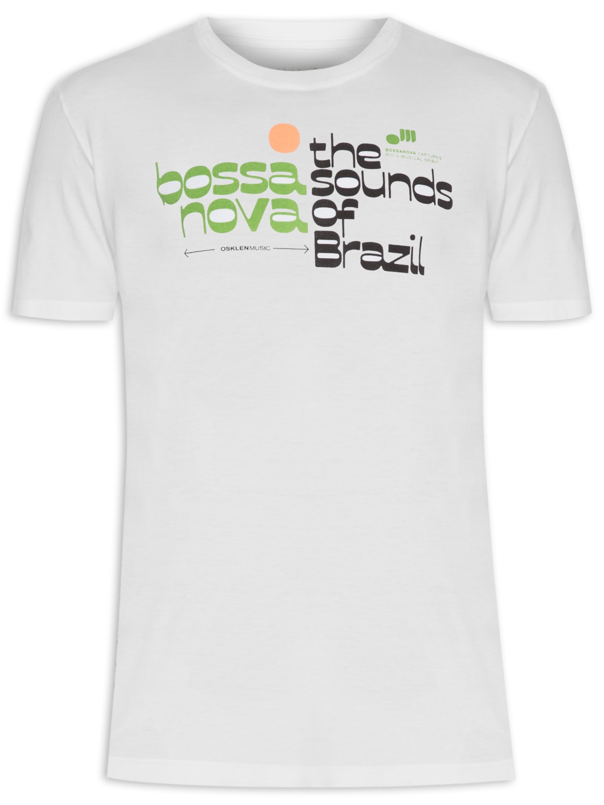 Camiseta Masculina Stone Bossa Nova - Branco