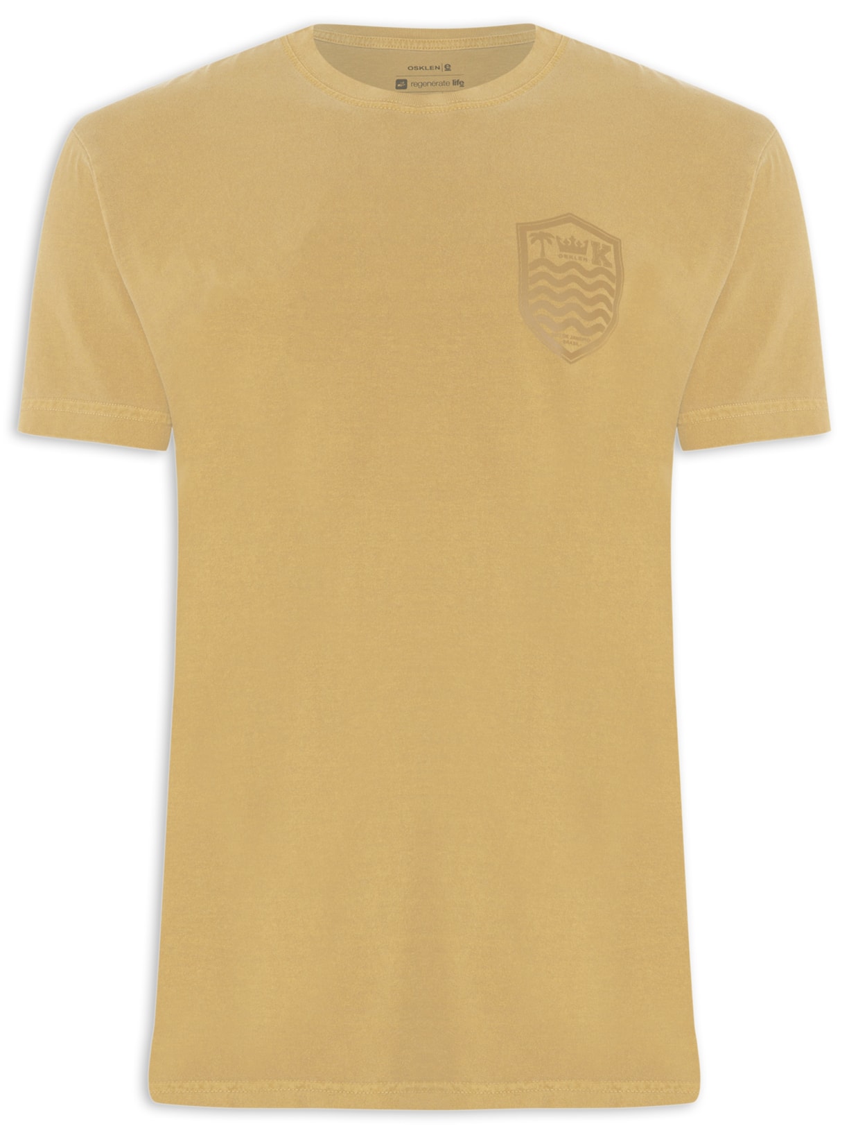 Camiseta Masculina Stone Brasão - Amarelo