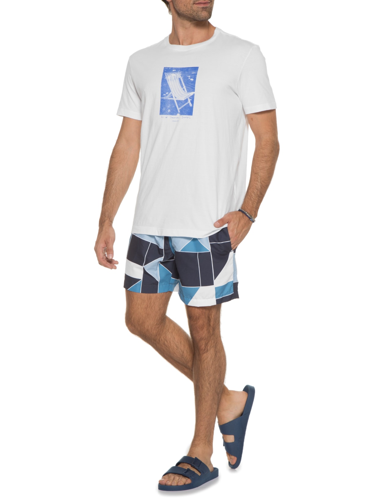 Camiseta Masculina Stone Cadeira Branco Osklen