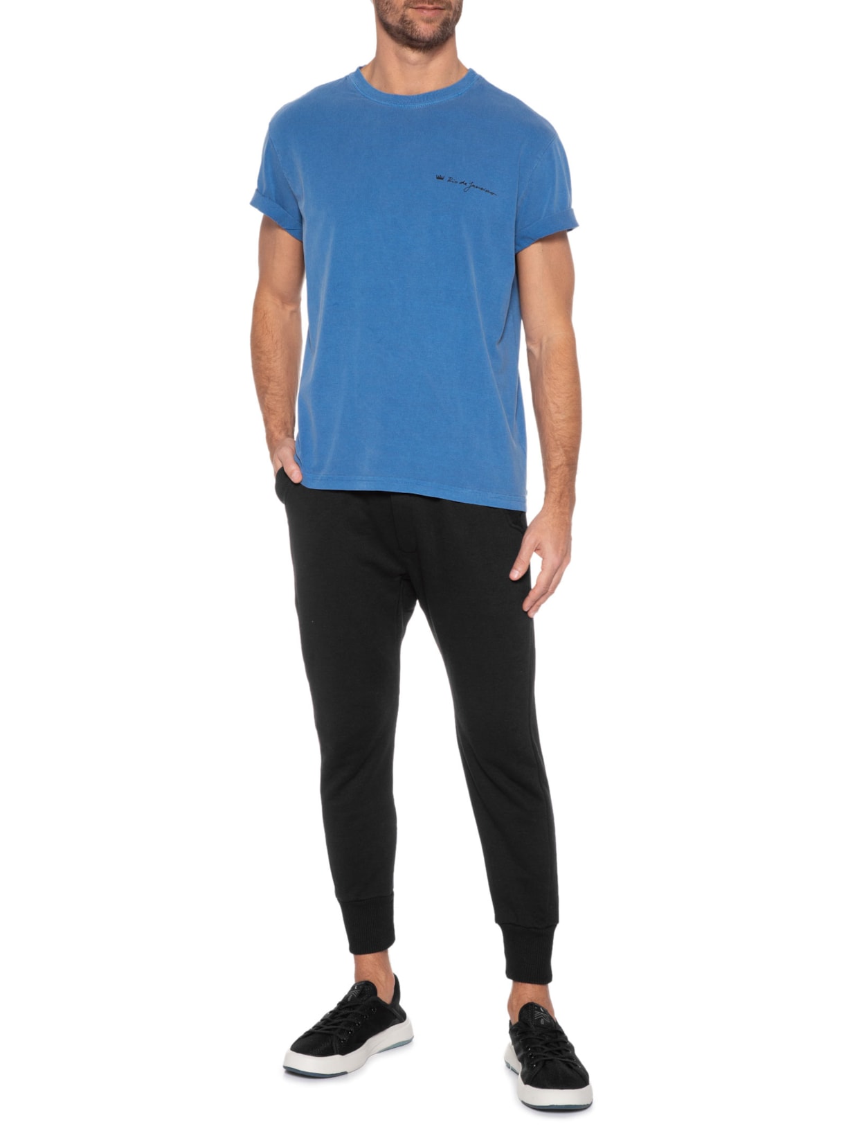 Camiseta Masculina Stone Calçadão Azul Osklen