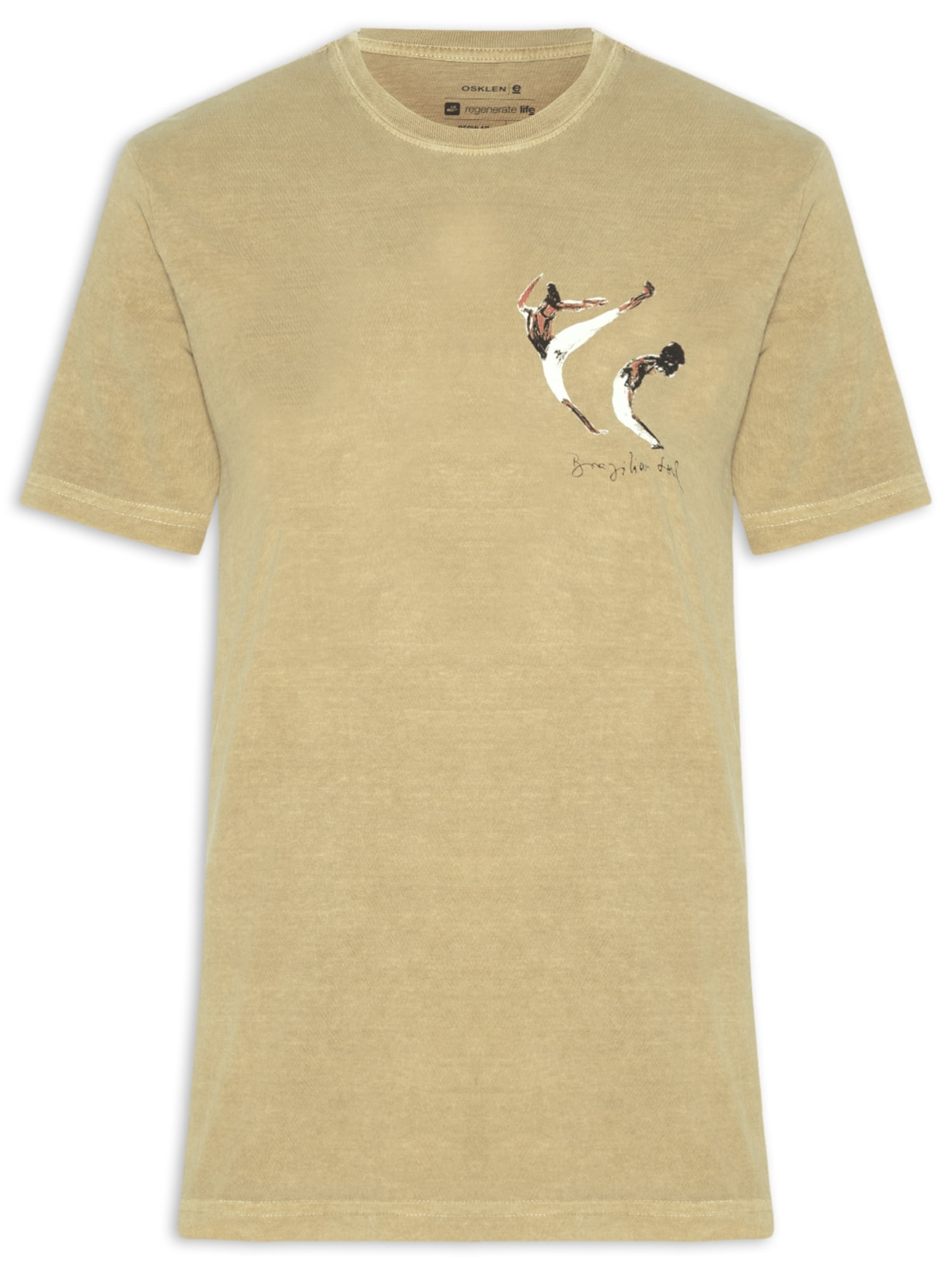 Camiseta Masculina Stone Capoeira 2 Manga Curta - Bege