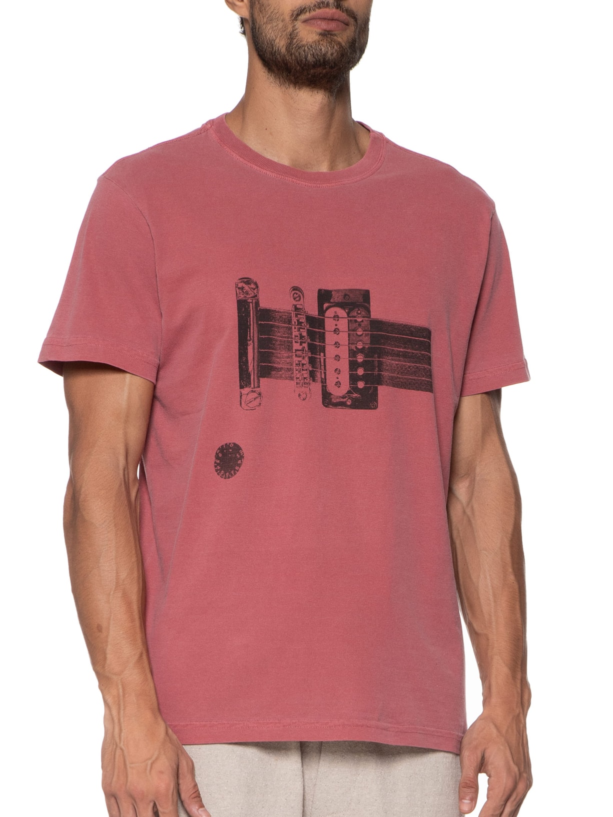 Camiseta Masculina Stone Captador Vermelho Osklen