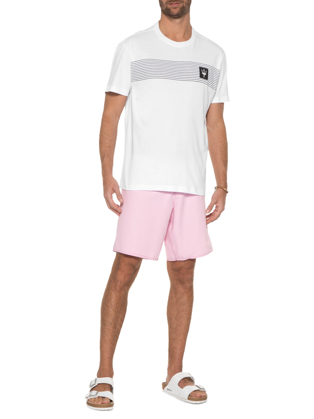 Camiseta Masculina Stone Carbon Fiber Branco Osklen