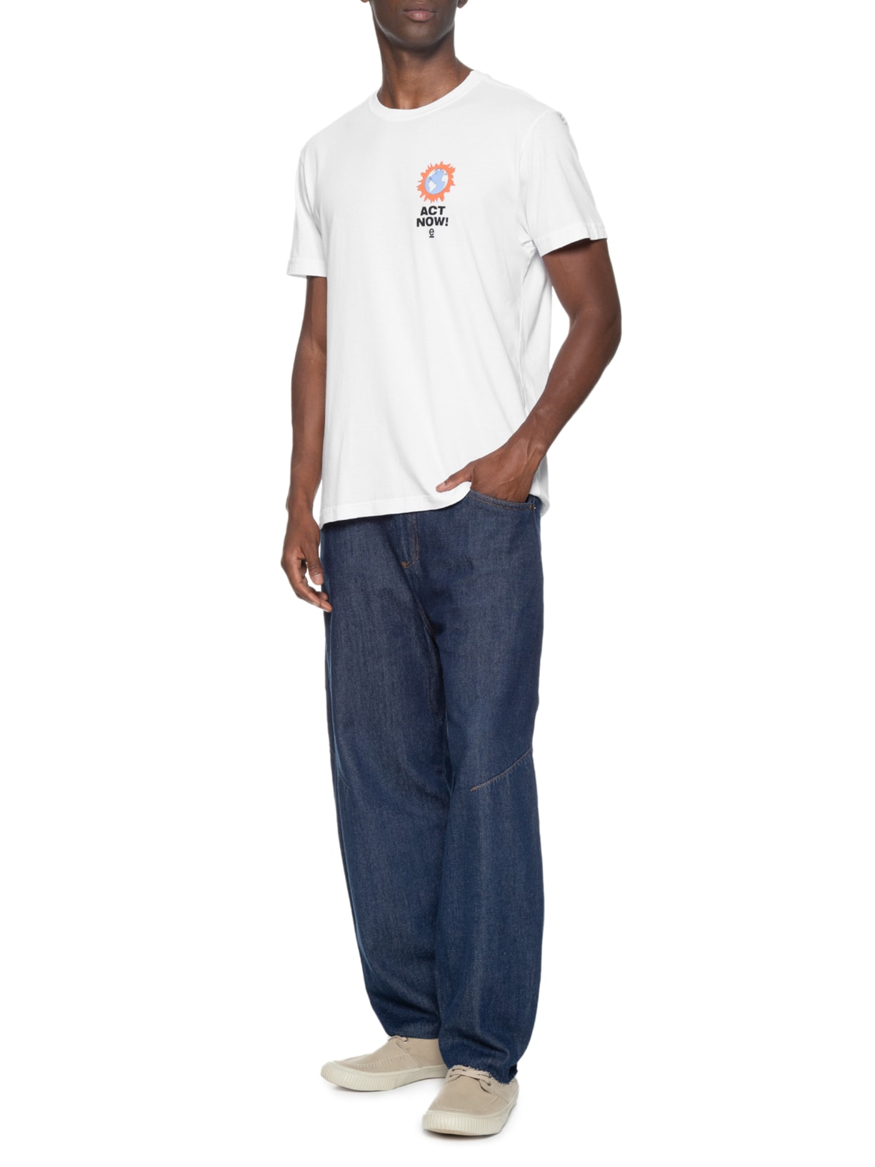 Camiseta Masculina Stone Climate Change Branco Osklen