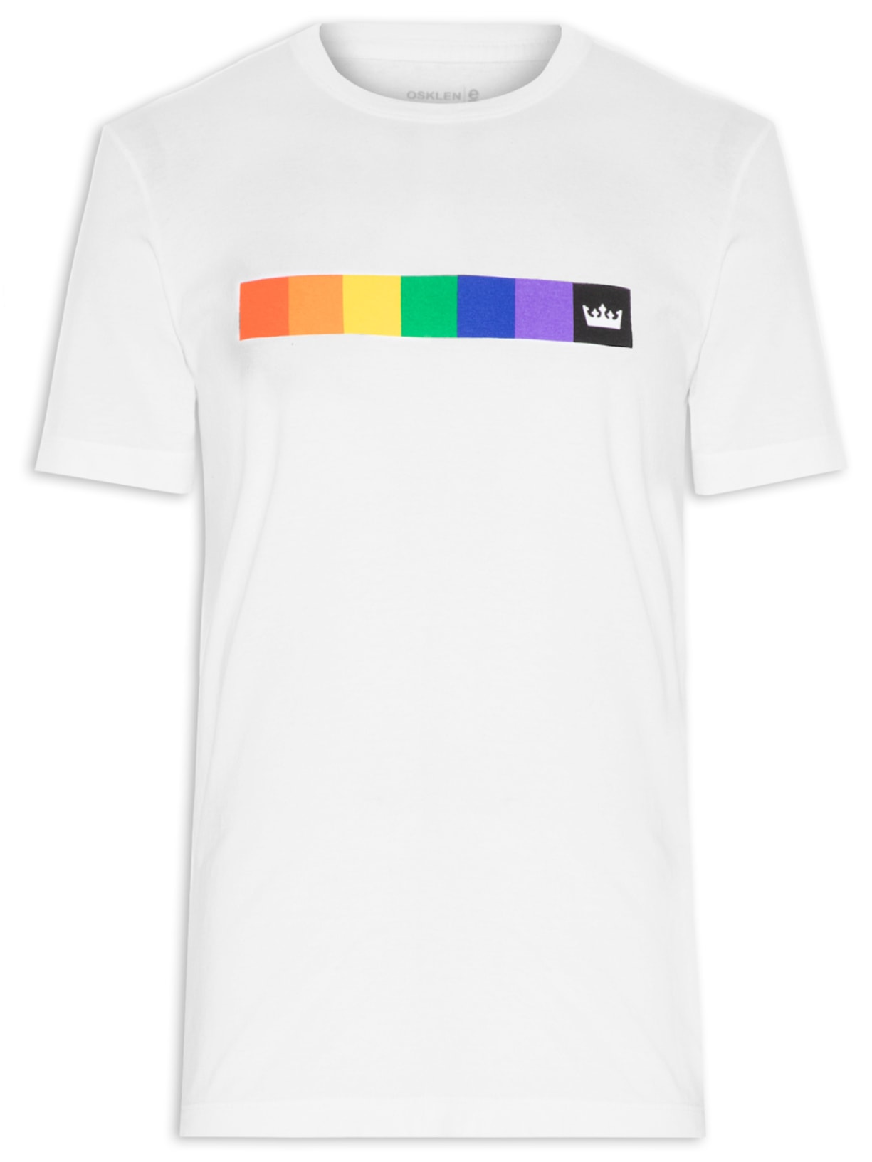 Camiseta Masculina Stone Colored Squares - Branco