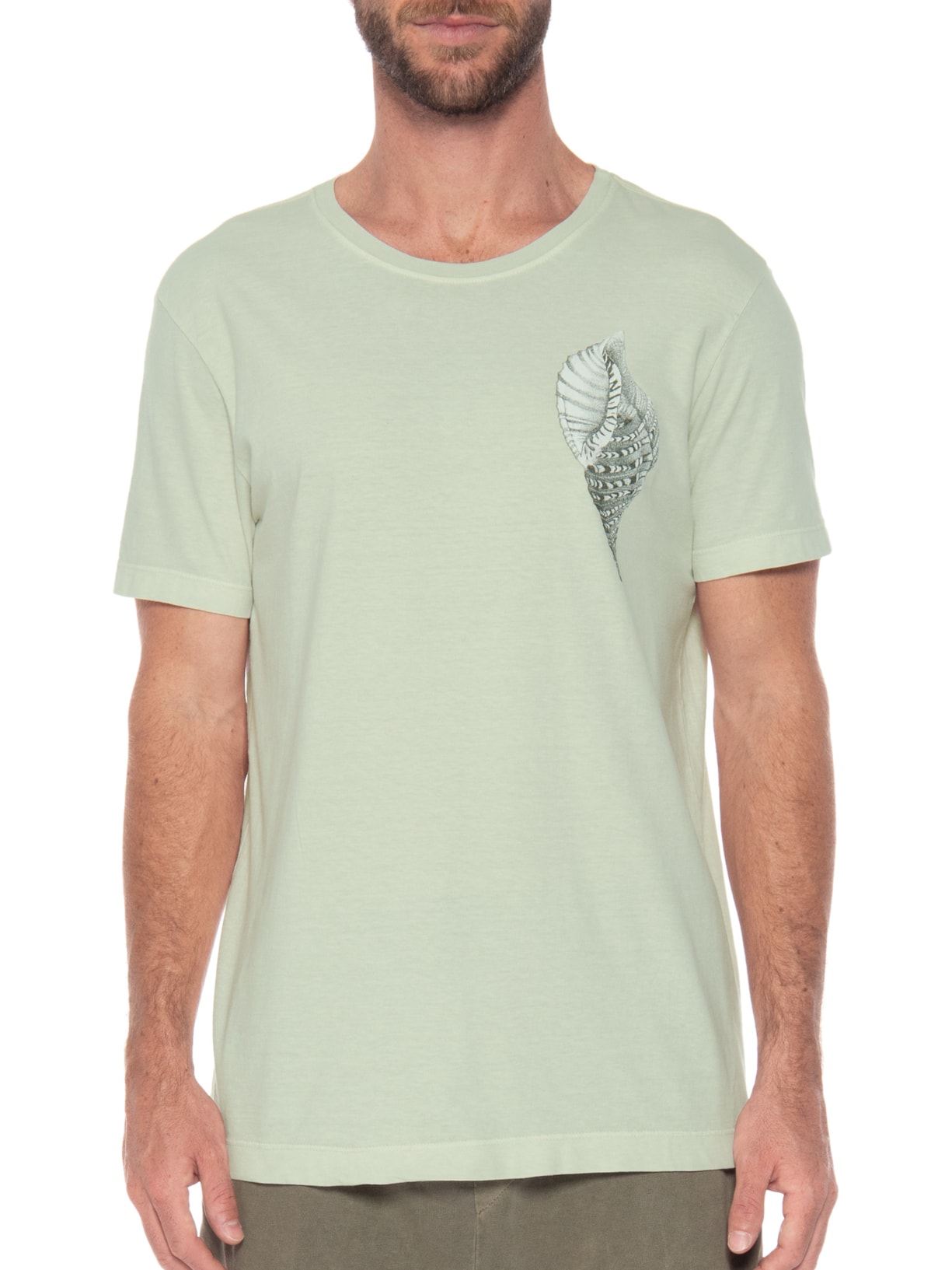 Camiseta Masculina Stone Concha Bege Osklen