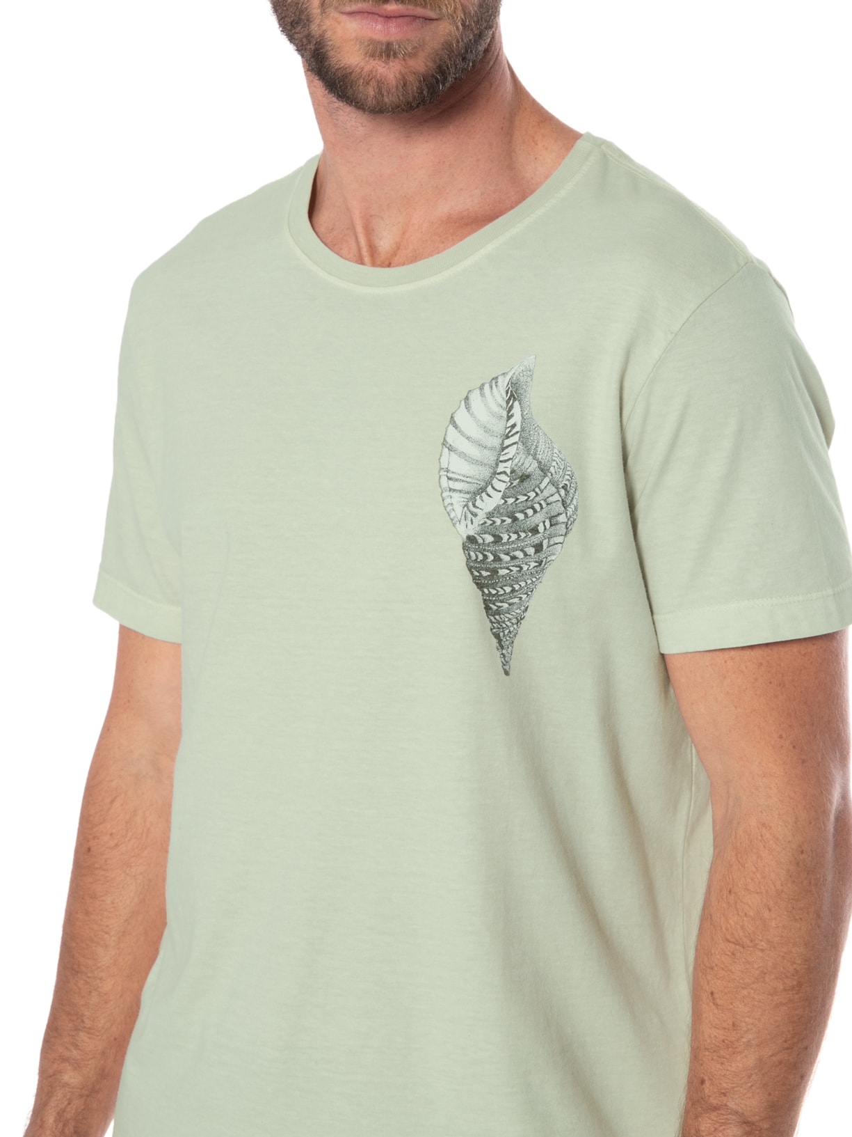 Camiseta Masculina Stone Concha Bege Osklen