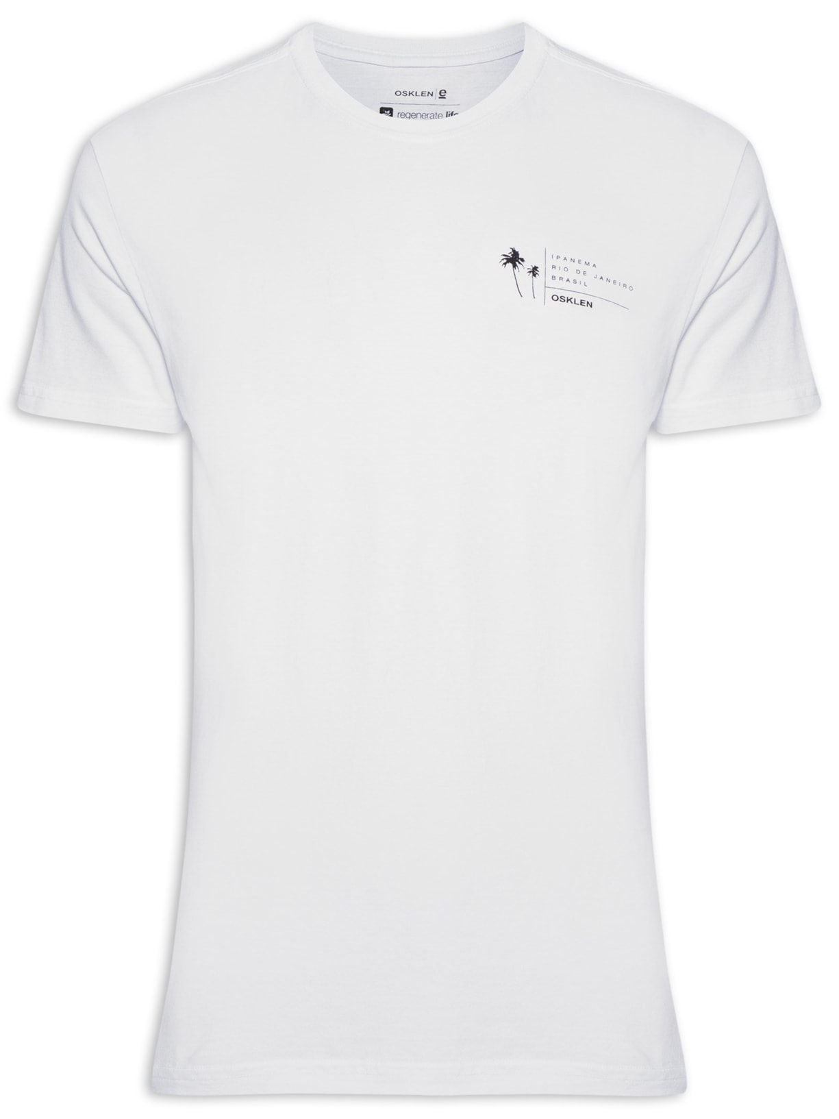 Camiseta Masculina Stone Coqueiro Assinatura - Branco