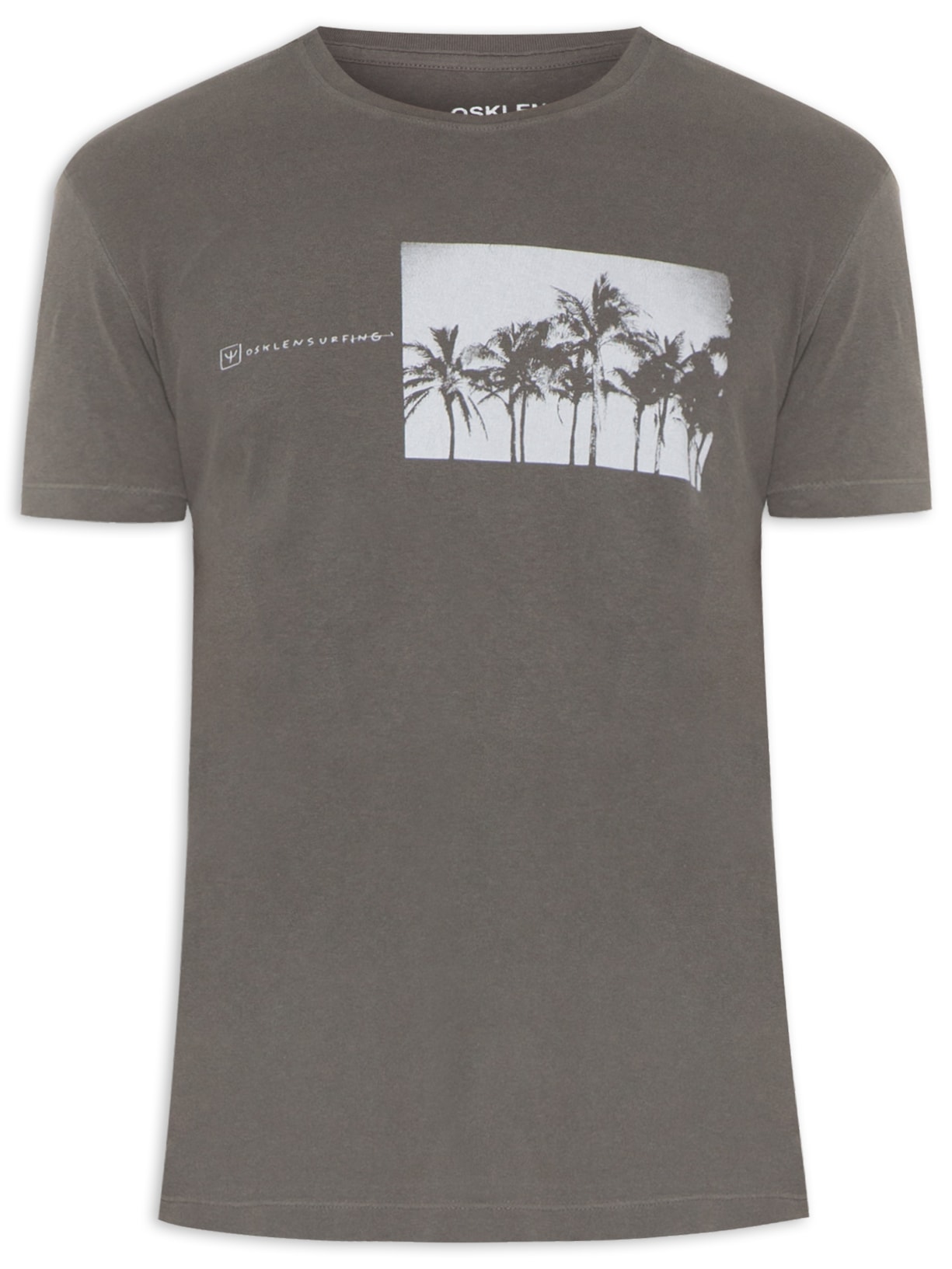 Camiseta Masculina Stone Coqueiros Cinza Osklen