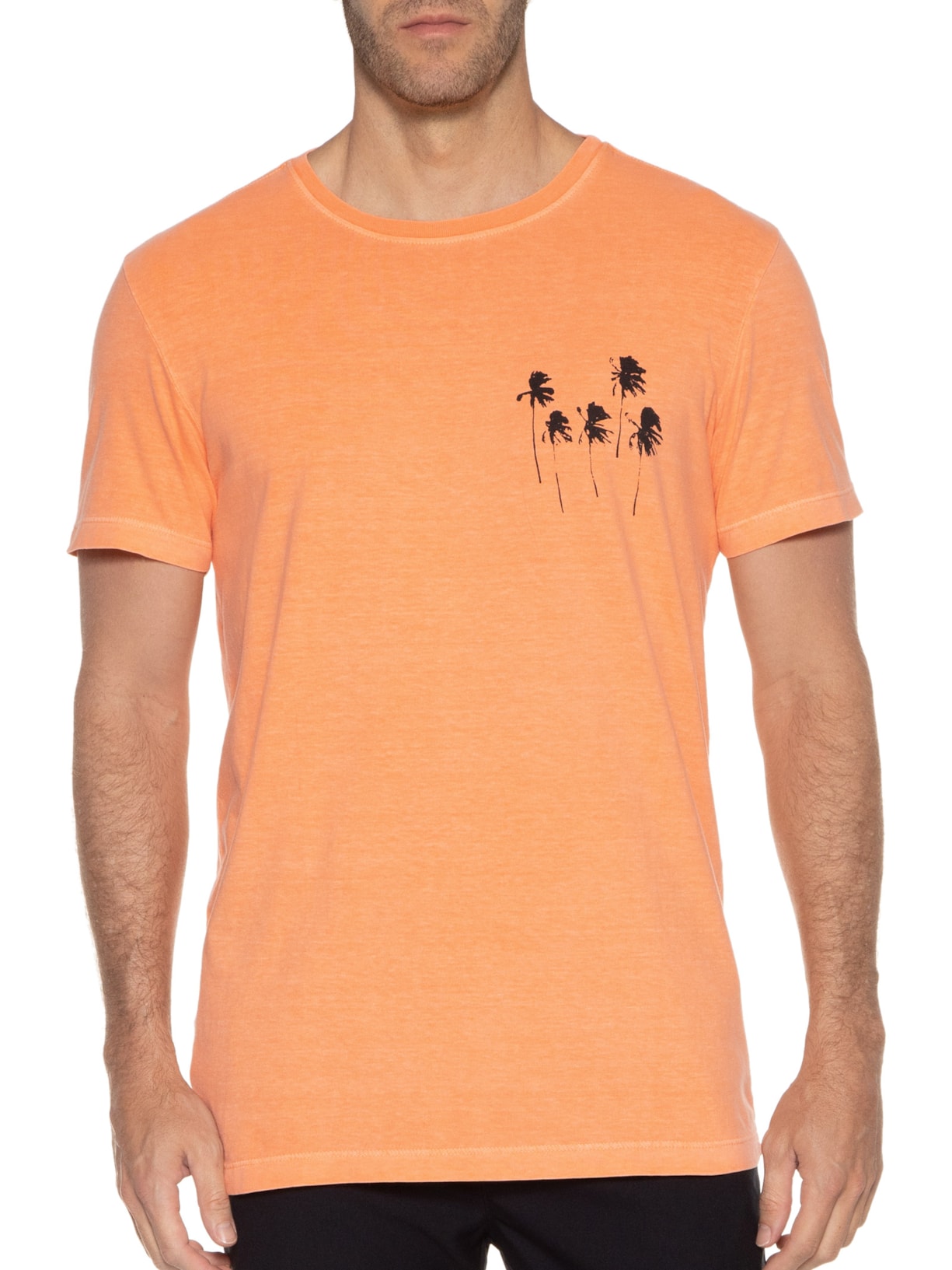 Camiseta Masculina Stone Coqueiros Laranja Osklen