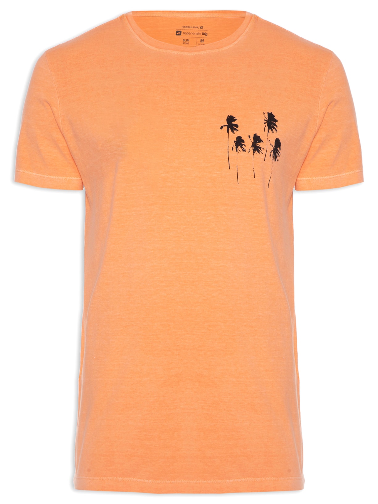 Camiseta Masculina Stone Coqueiros Laranja Osklen