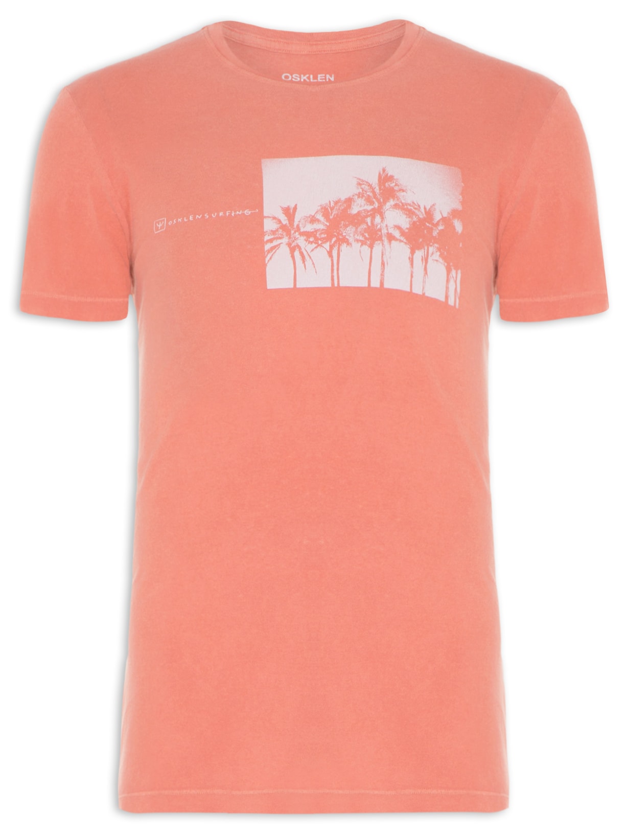 Camiseta Masculina Stone Coqueiros Laranja Osklen