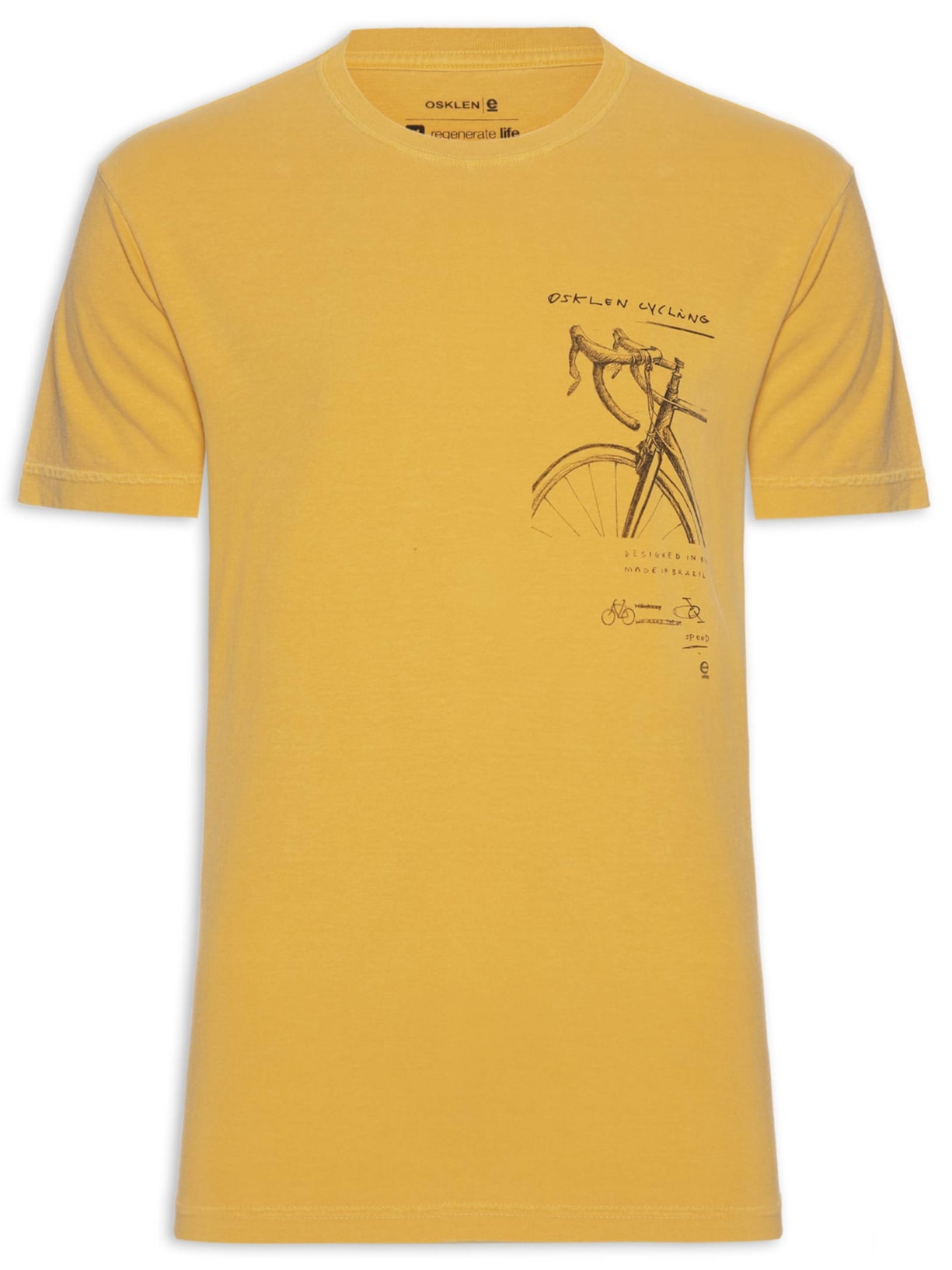 Camiseta Masculina Stone Cycling Drawing Mc Amarelo Osklen