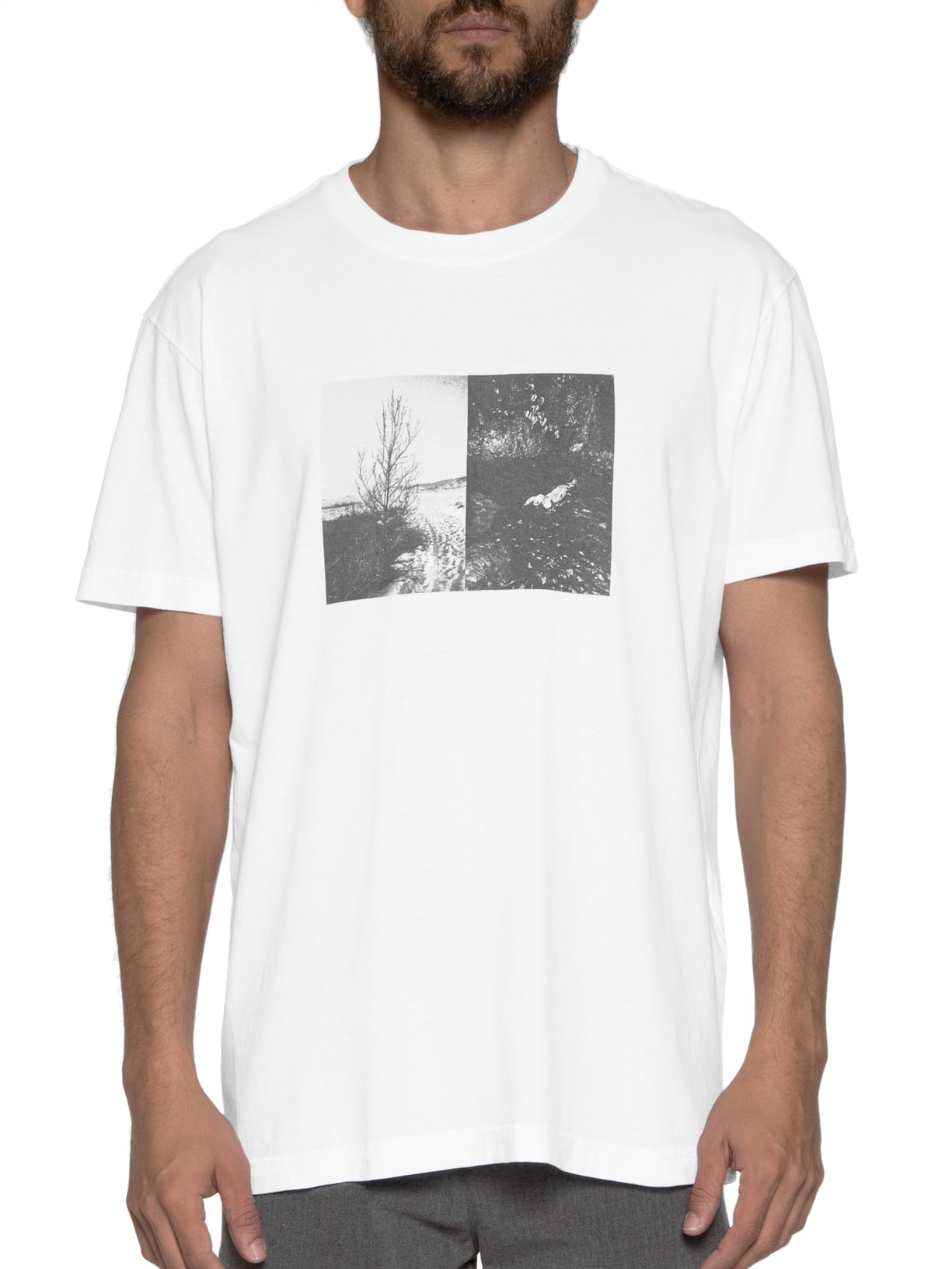 Camiseta Masculina Stone Diptico Branco Osklen