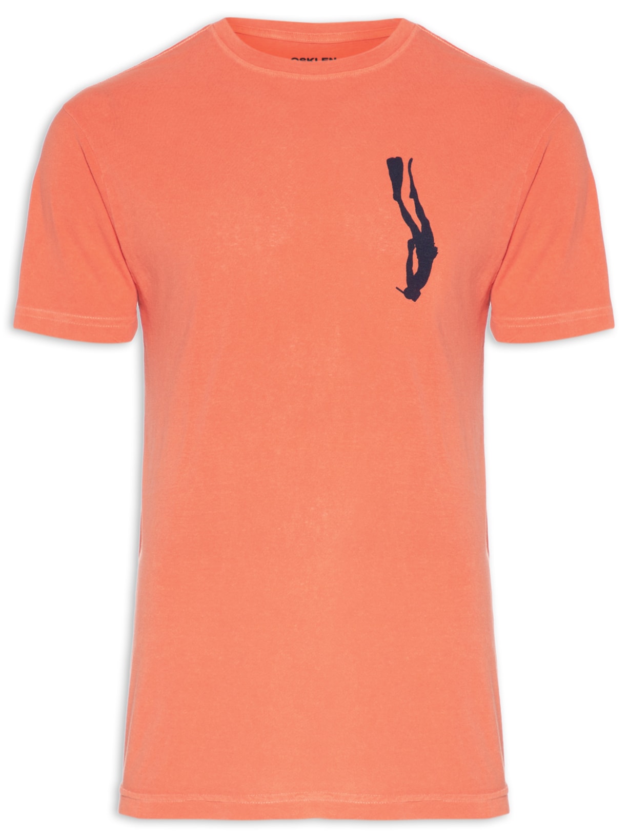 Camiseta Masculina Stone Diver Laranja Osklen