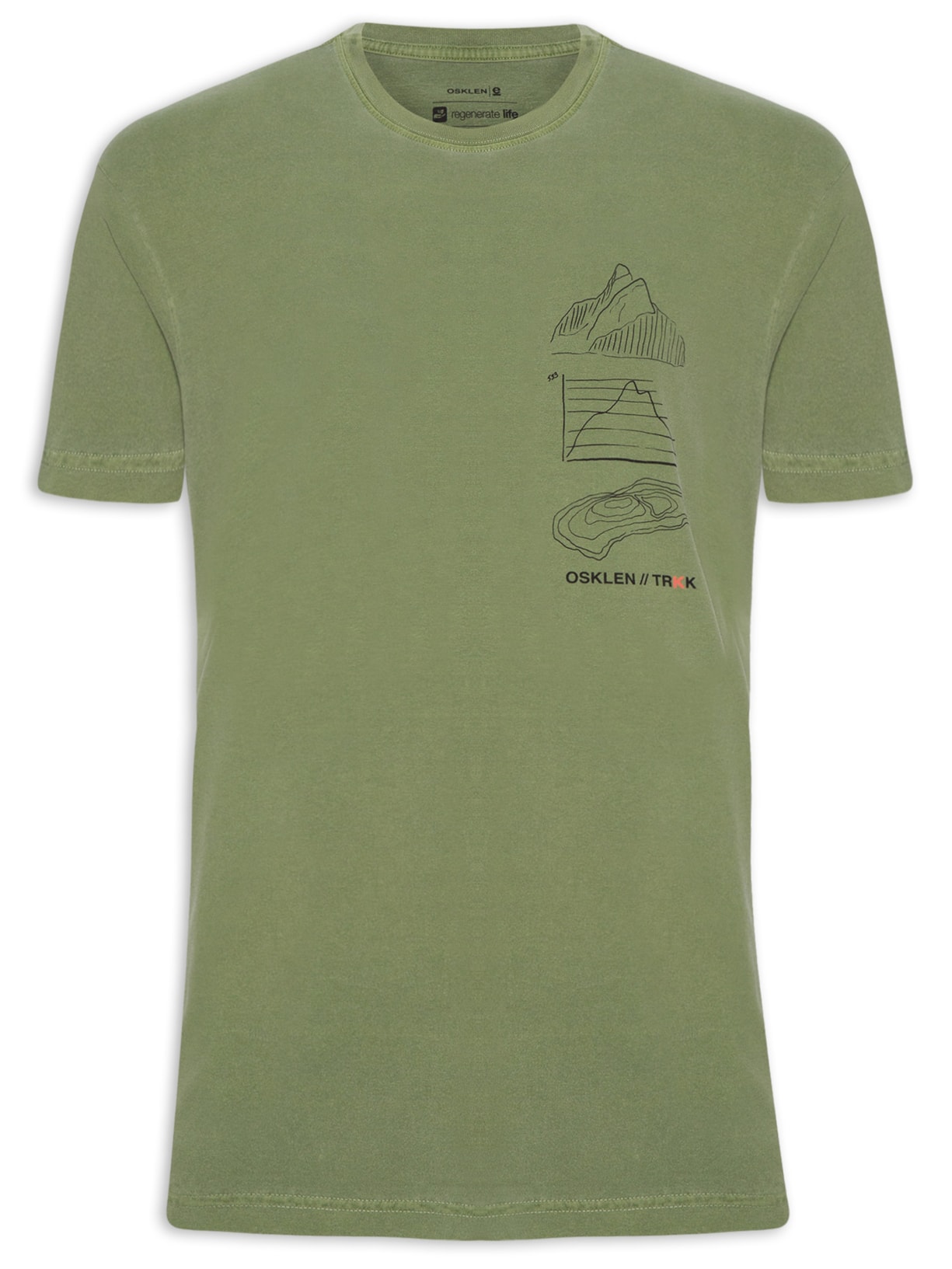 Camiseta Masculina Stone Dois Irmãos Verde Osklen