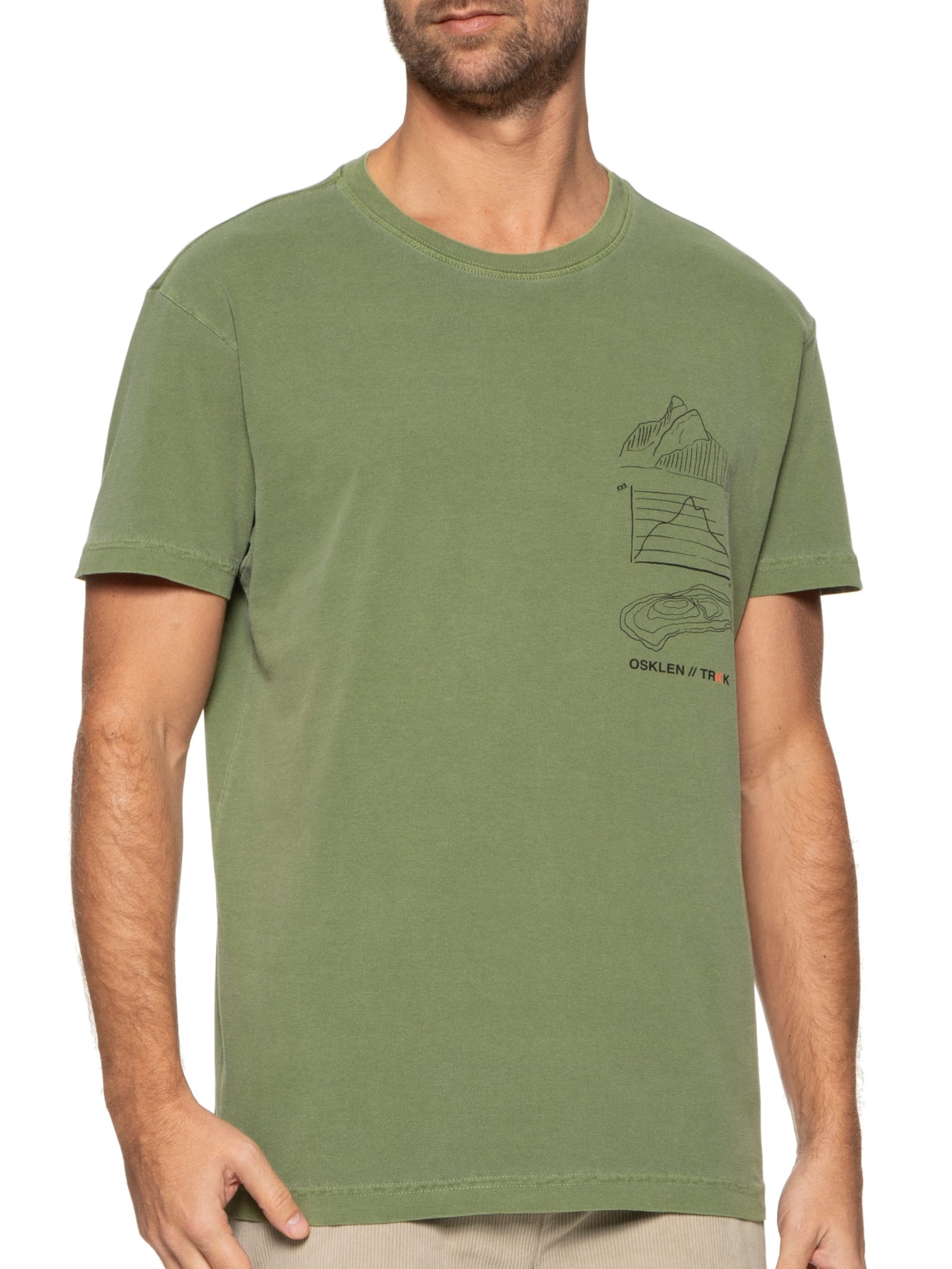Camiseta Masculina Stone Dois Irmãos Verde Osklen