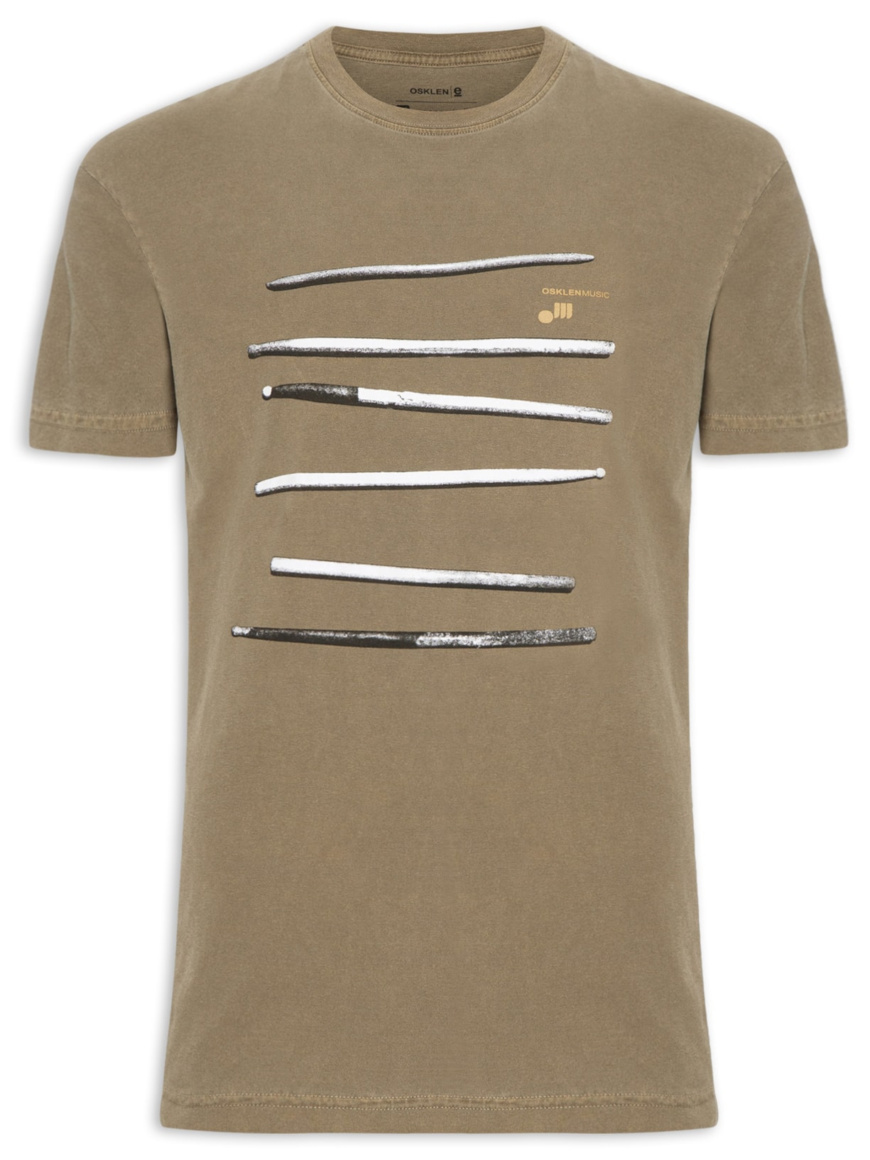 Camiseta Masculina Stone Drumsticks - Marrom
