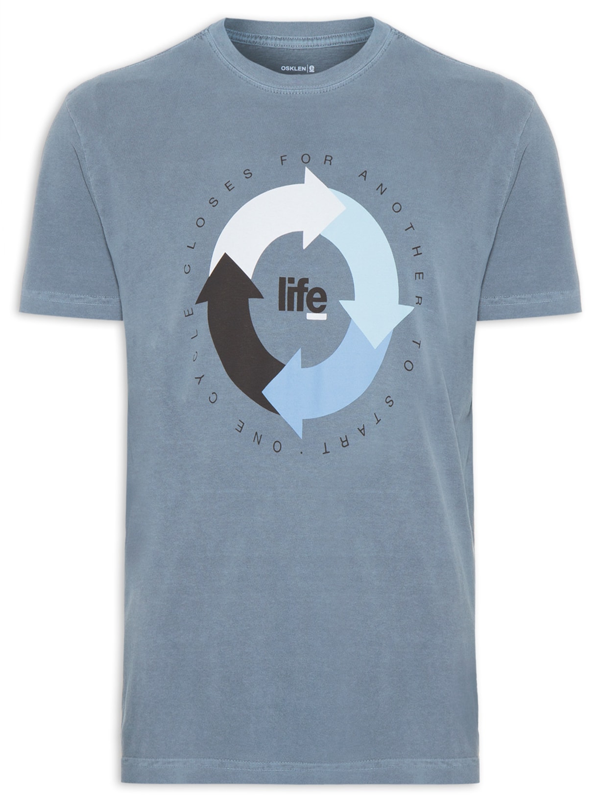 Camiseta Masculina Stone Eco Life Cycle Azul Osklen