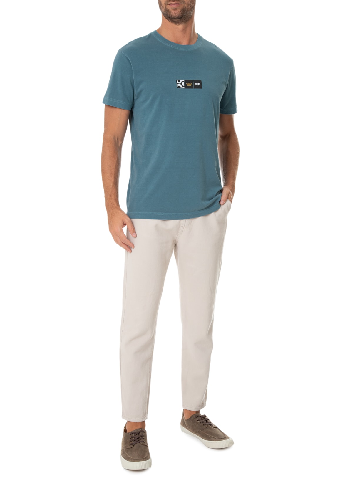 Camiseta Masculina Stone Elements Azul Osklen